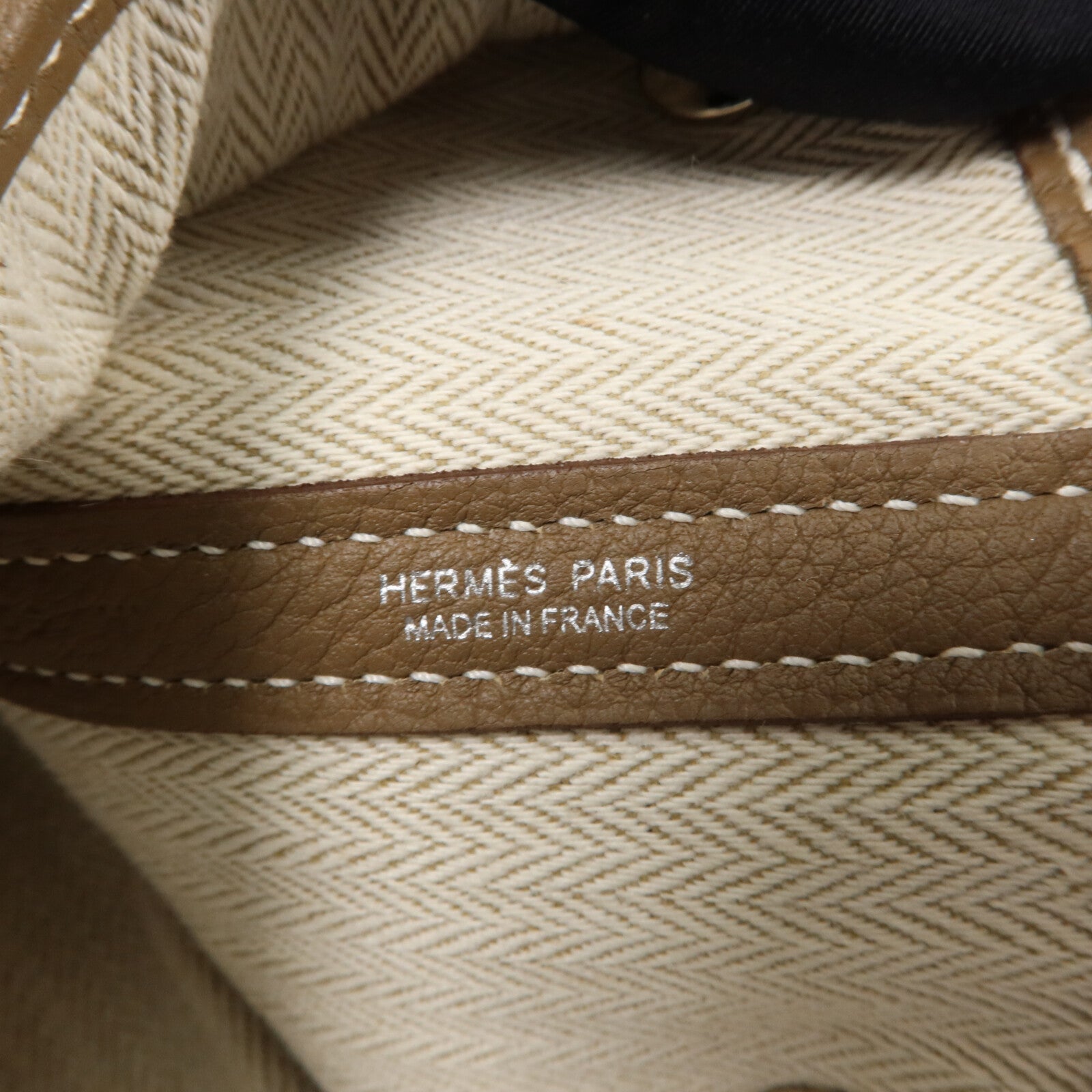 HERMES Negonda皮革Garden Party PM手挽袋Etoupe