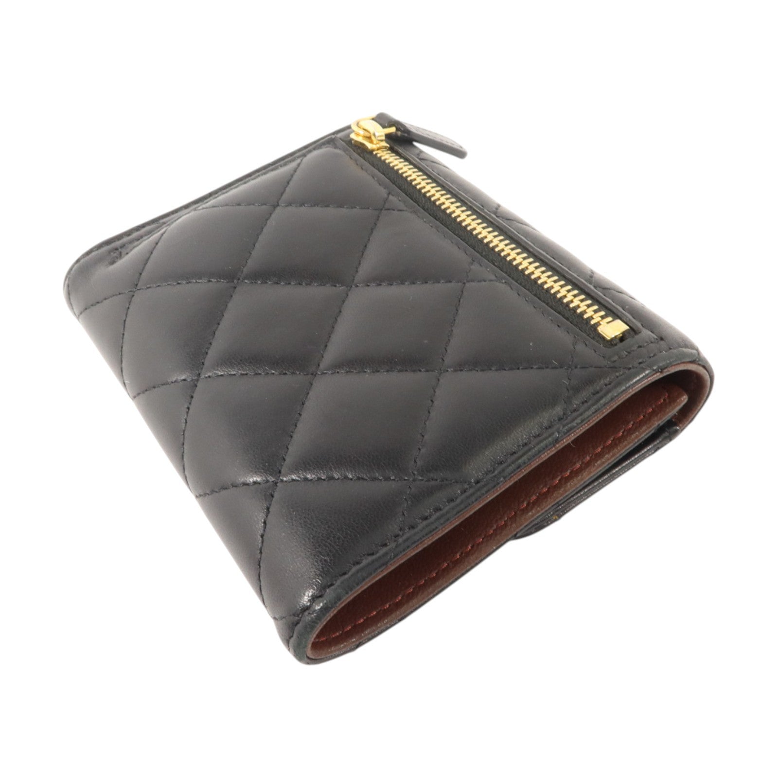 CHANEL 羊皮皮革Classic Small Flap Wallet金扣錢包