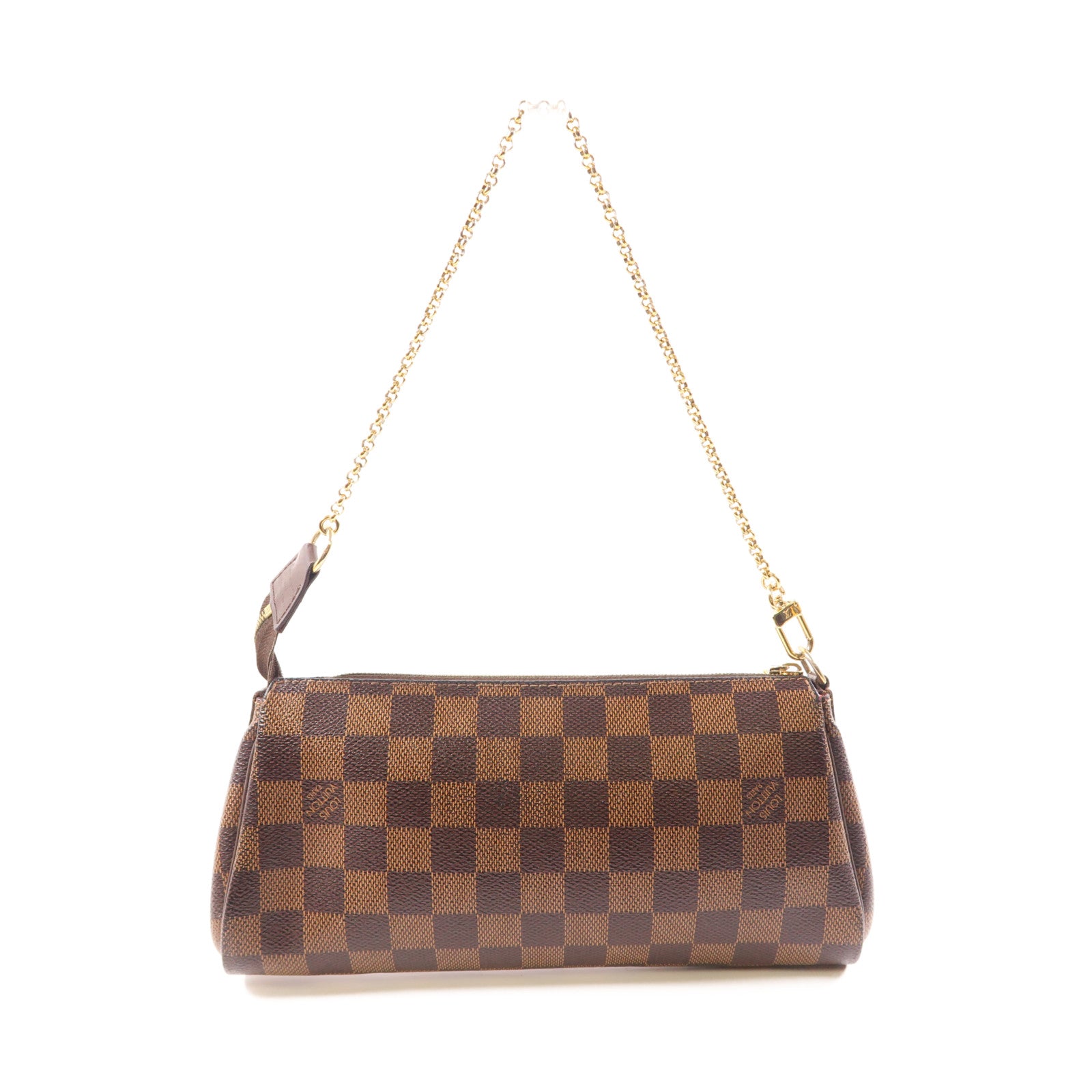 LOUIS VUITTON Damier Eva金扣手挽肩背兩用袋棕色