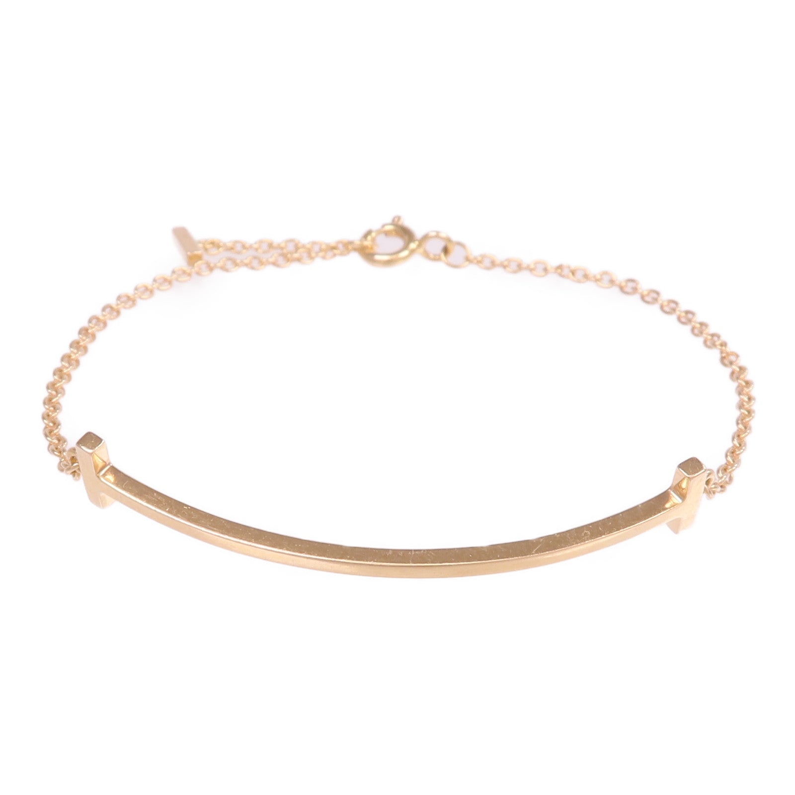 TIFFANY＆CO 18K玫瑰金T Smile Bracelet手鏈