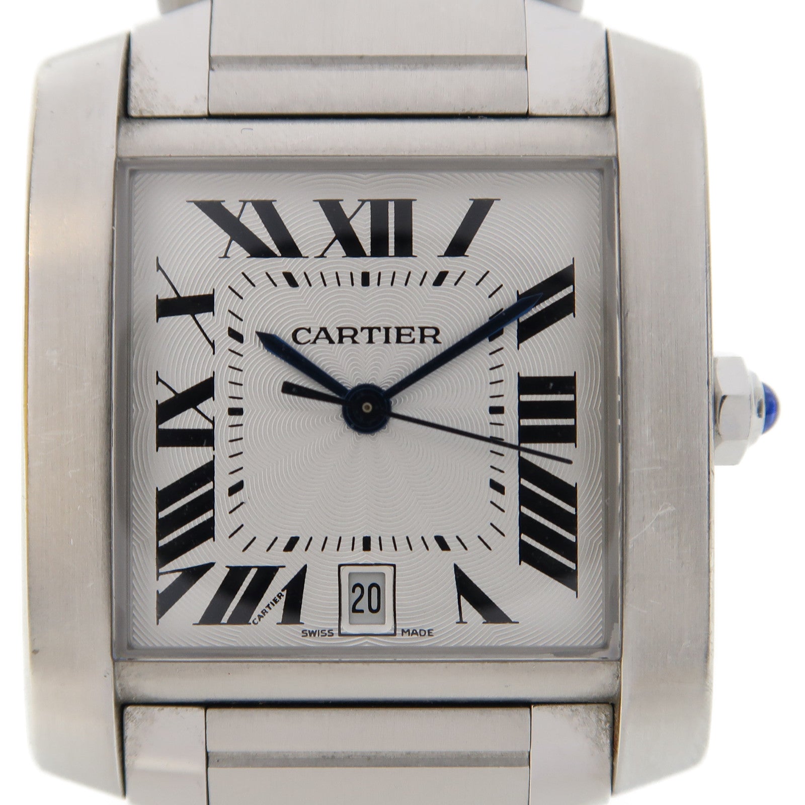 CARTIER Tank Francaise不鏽鋼手錶自動機芯銀色
