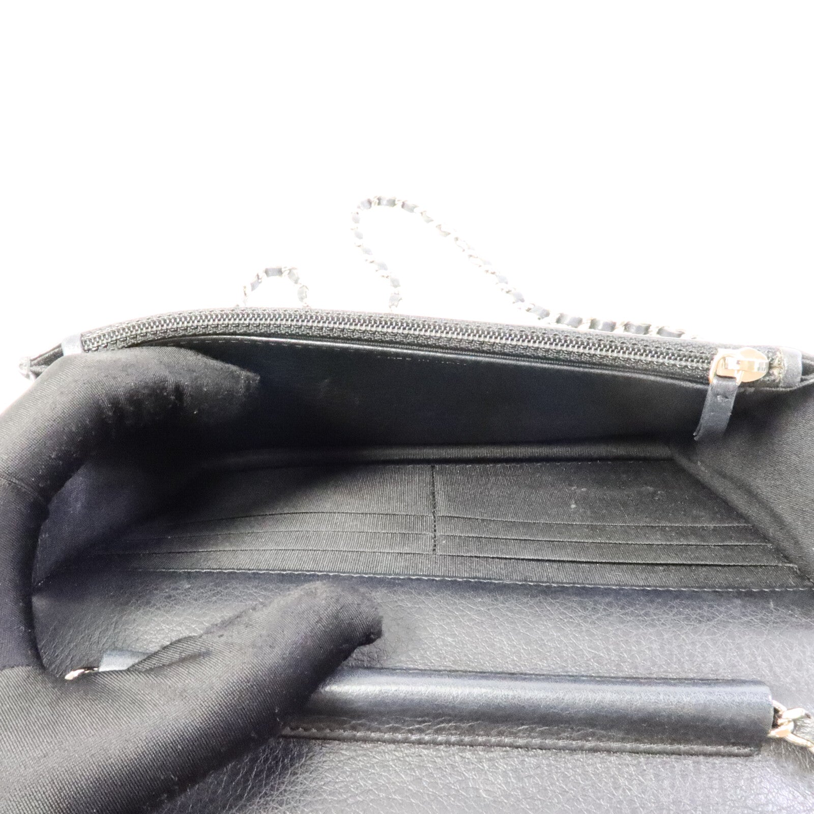CHANEL 牛皮皮革WOC Wallet On Chain鏈帶肩背袋