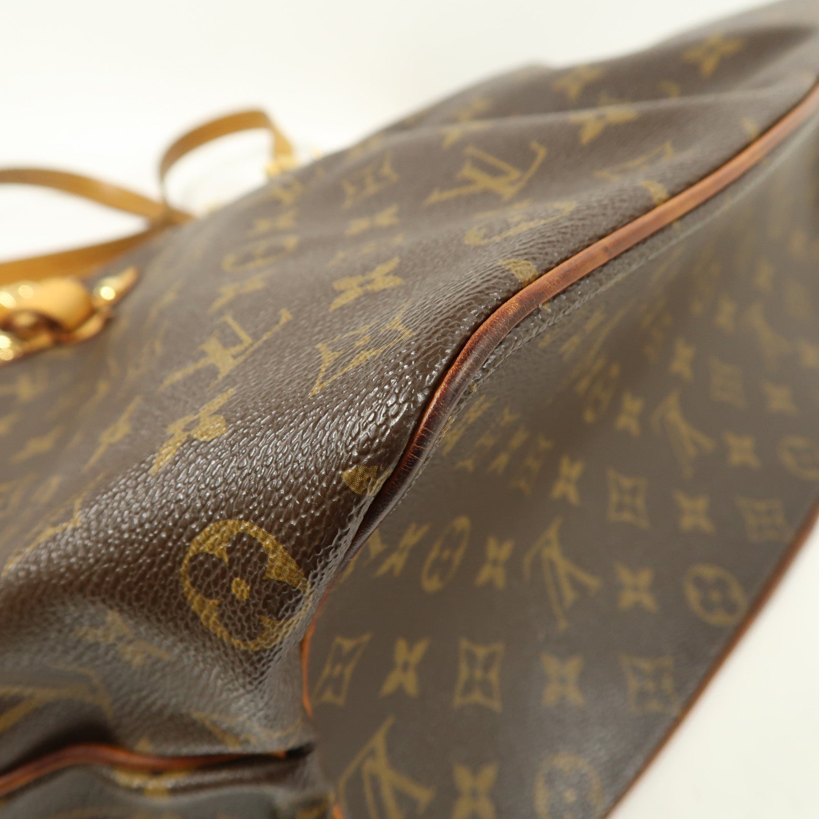 LOUIS VUITTON Monogram Palermo GM金扣手挽肩背兩用袋棕色
