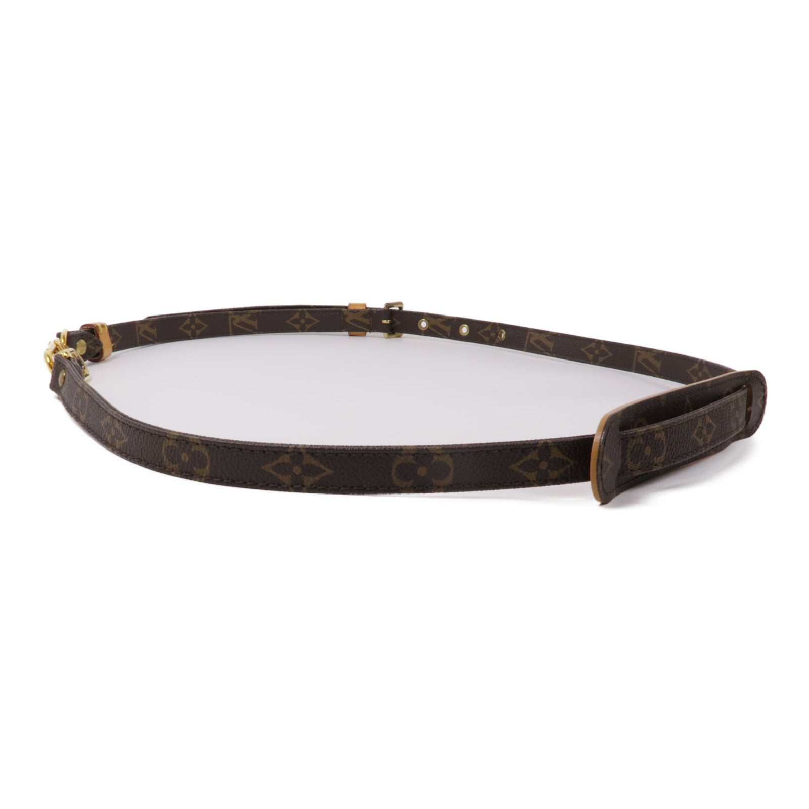 LOUIS VUITTON Monogram Strap金扣肩背帶