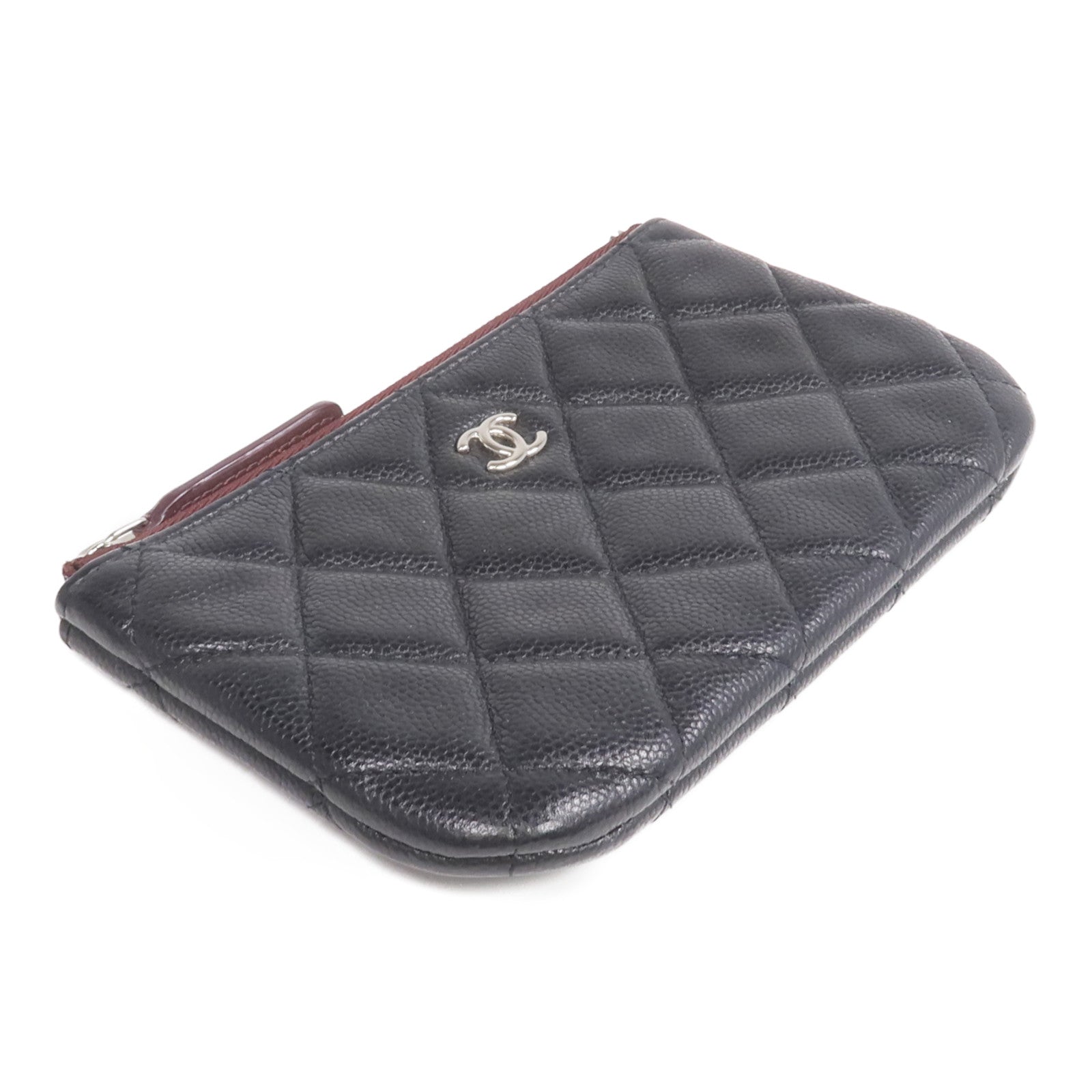 CHANEL 羊皮皮革Classic Small Zipped Pouch銀扣手拿包