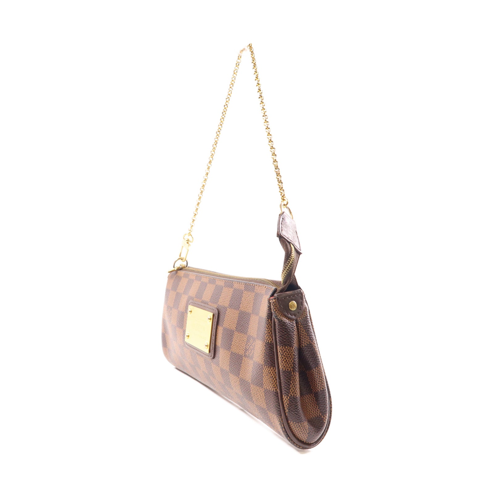 LOUIS VUITTON Damier Eva金扣手挽肩背兩用袋棕色