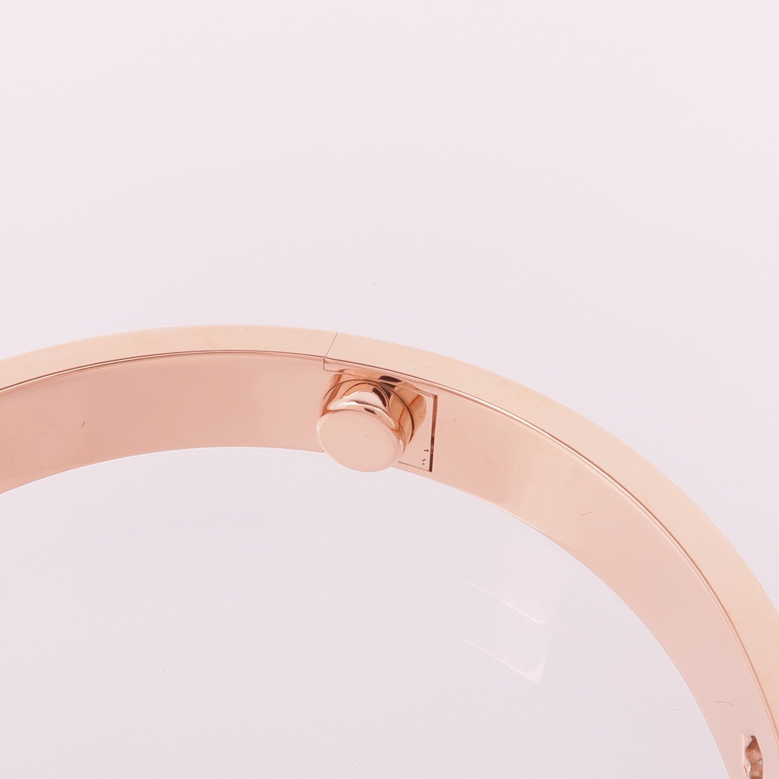 CARTIER 18K玫瑰金Love Bracelet 4 Diamonds鑽石手鐲Cartier#16