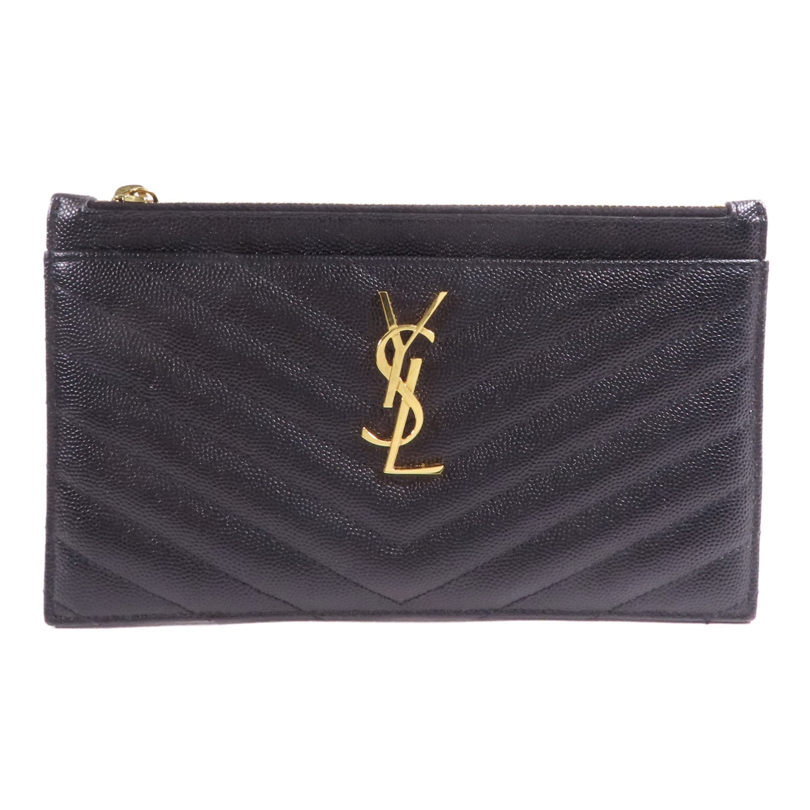 SAINT LAURENT 牛皮皮革Clutch金扣手拿包