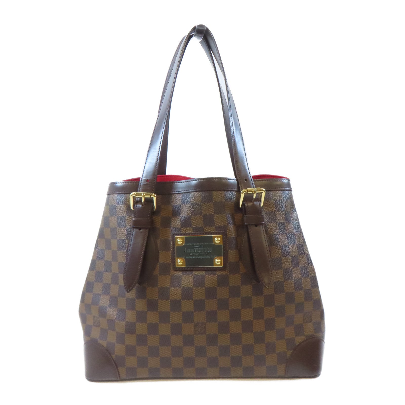 LOUIS VUITTON 【激減優惠】Damier Hampstead MM金扣手挽袋啡色