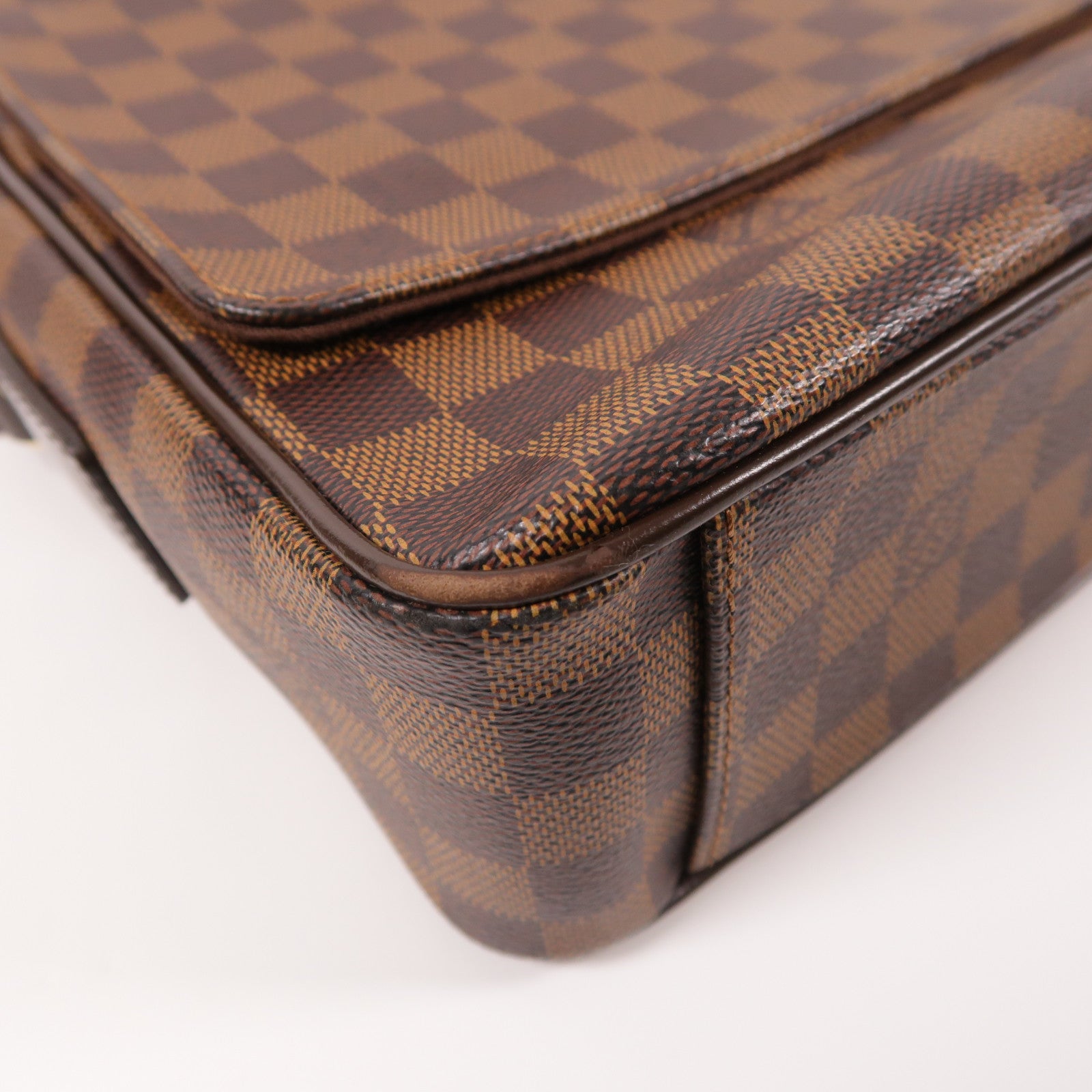 LOUIS VUITTON LV GHW Shelton MM Shoulder Bag N41149 Damier Ebene Brown