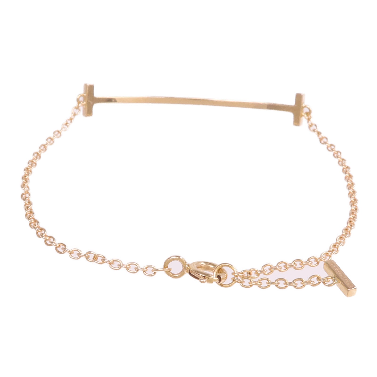 TIFFANY＆CO 18K玫瑰金T Smile Bracelet手鏈