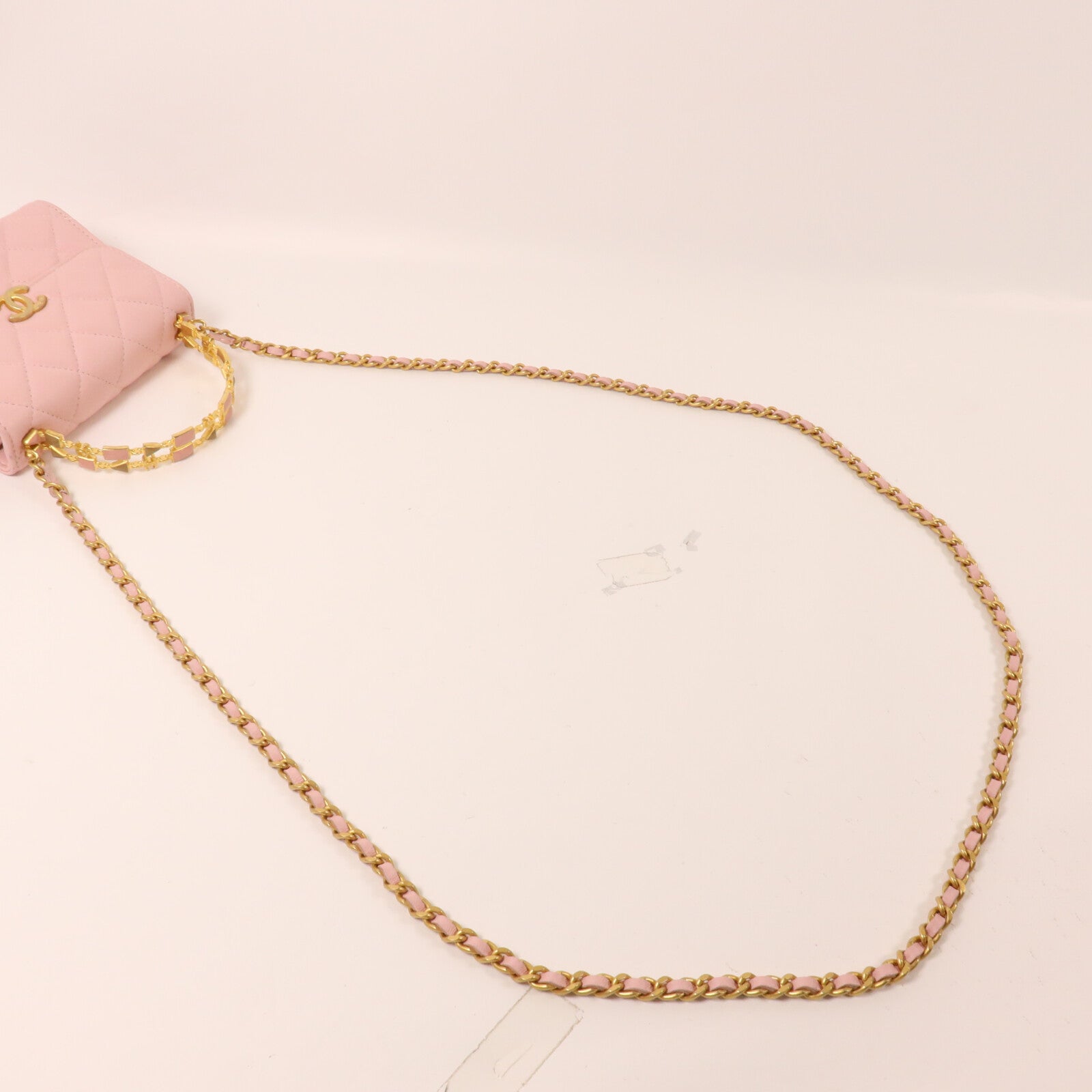 CHANEL 羊皮皮革Mini Top Handle鏈帶手挽肩背兩用袋