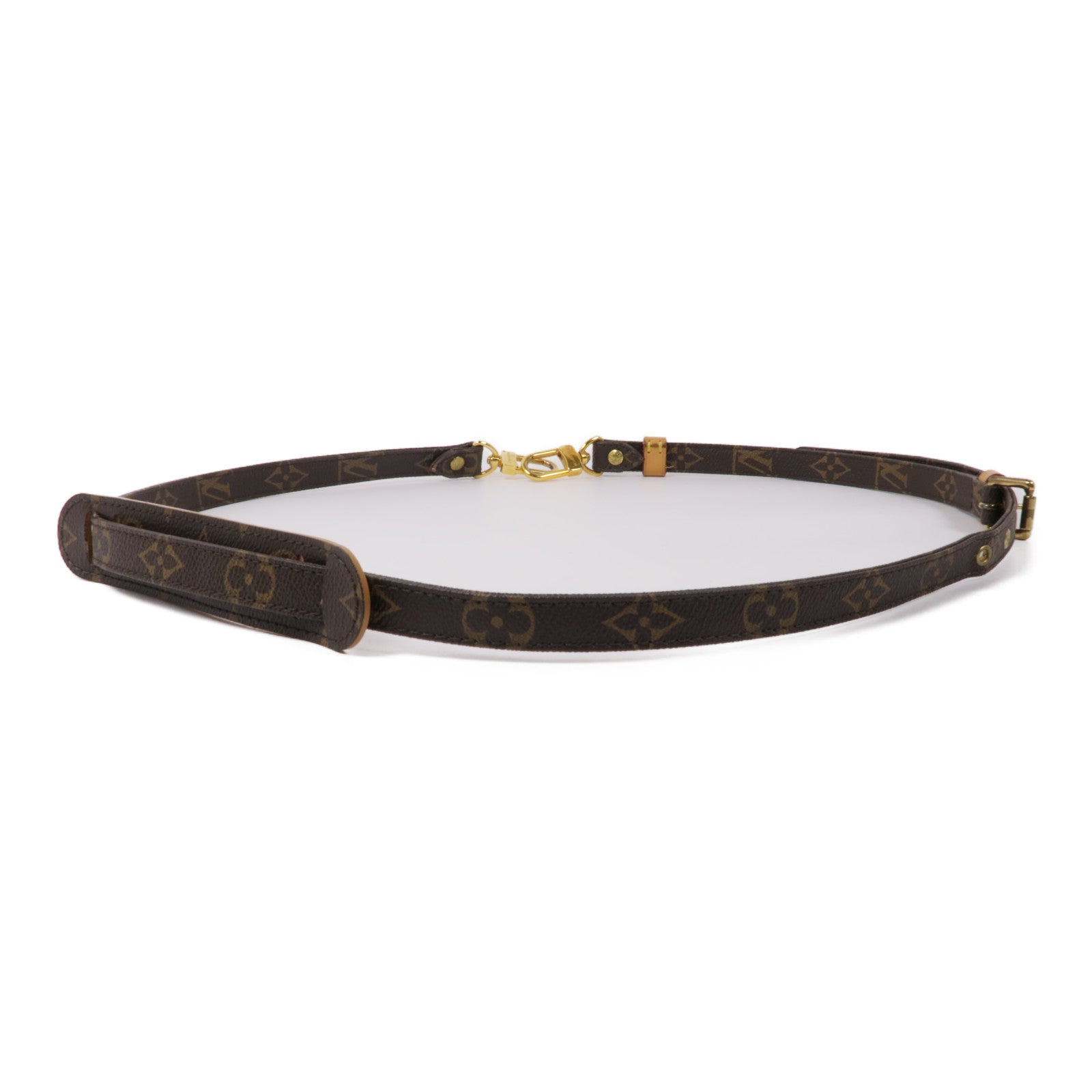 LOUIS VUITTON Monogram Strap金扣肩背帶