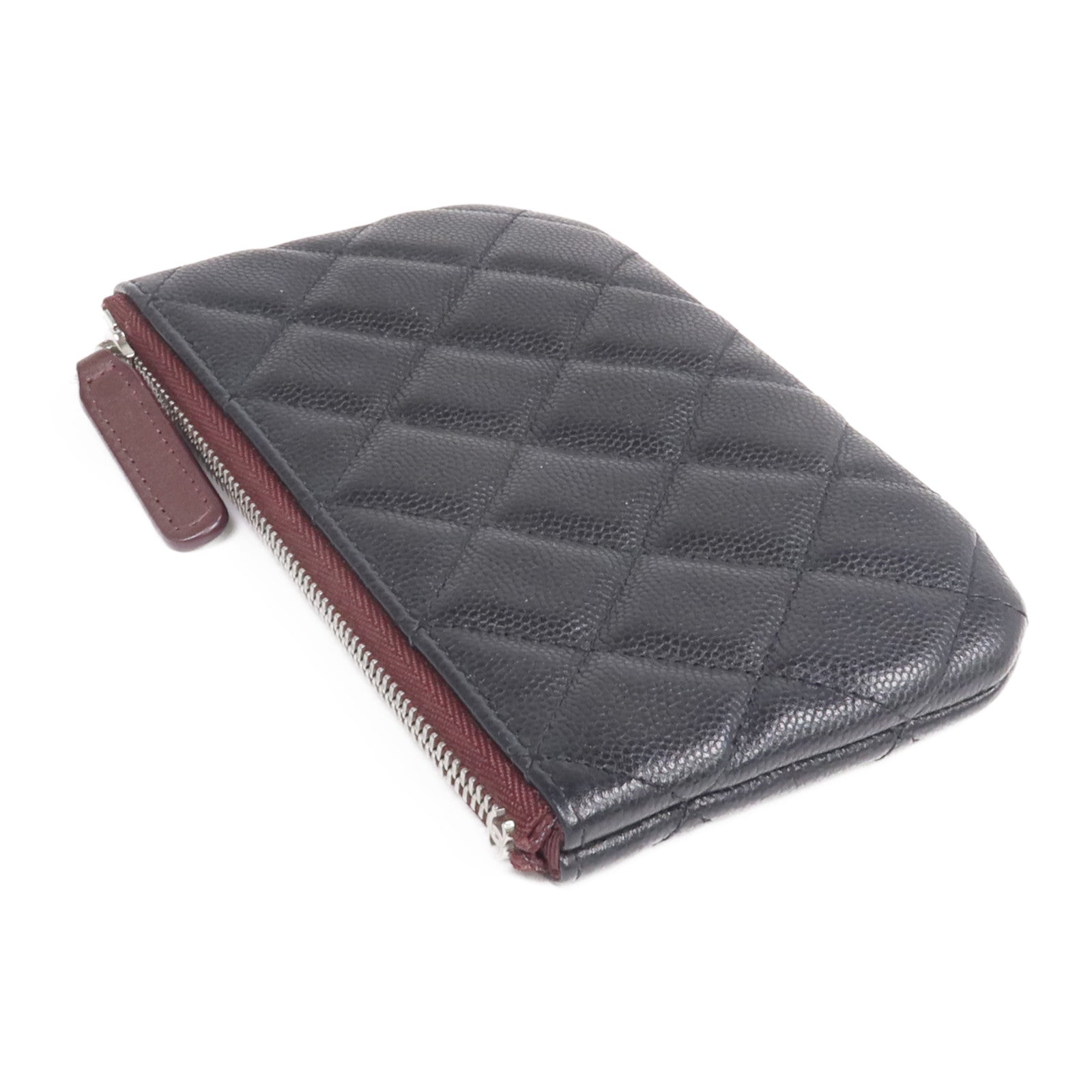 CHANEL 羊皮皮革Classic Small Zipped Pouch銀扣手拿包