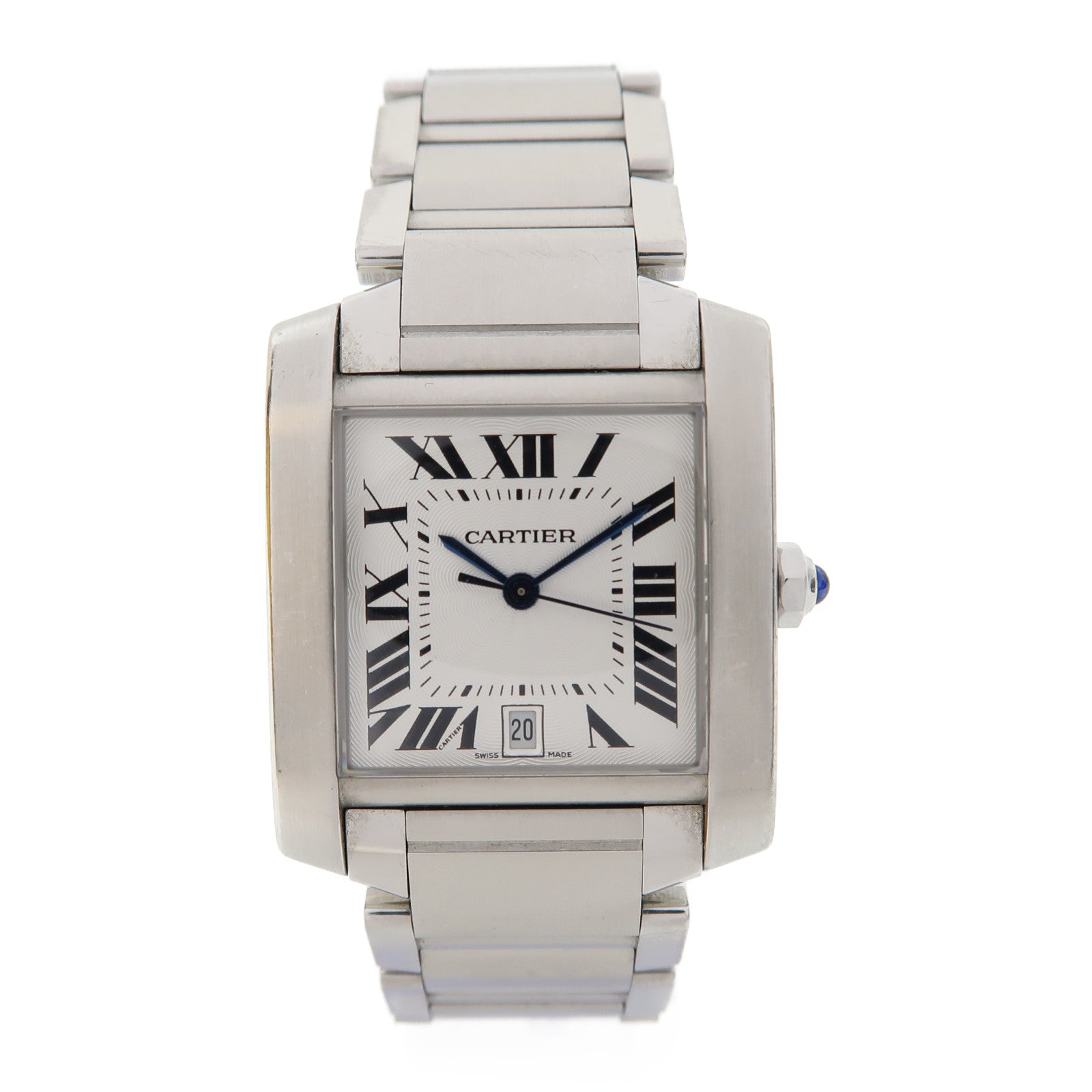CARTIER Tank Francaise不鏽鋼手錶自動機芯銀色