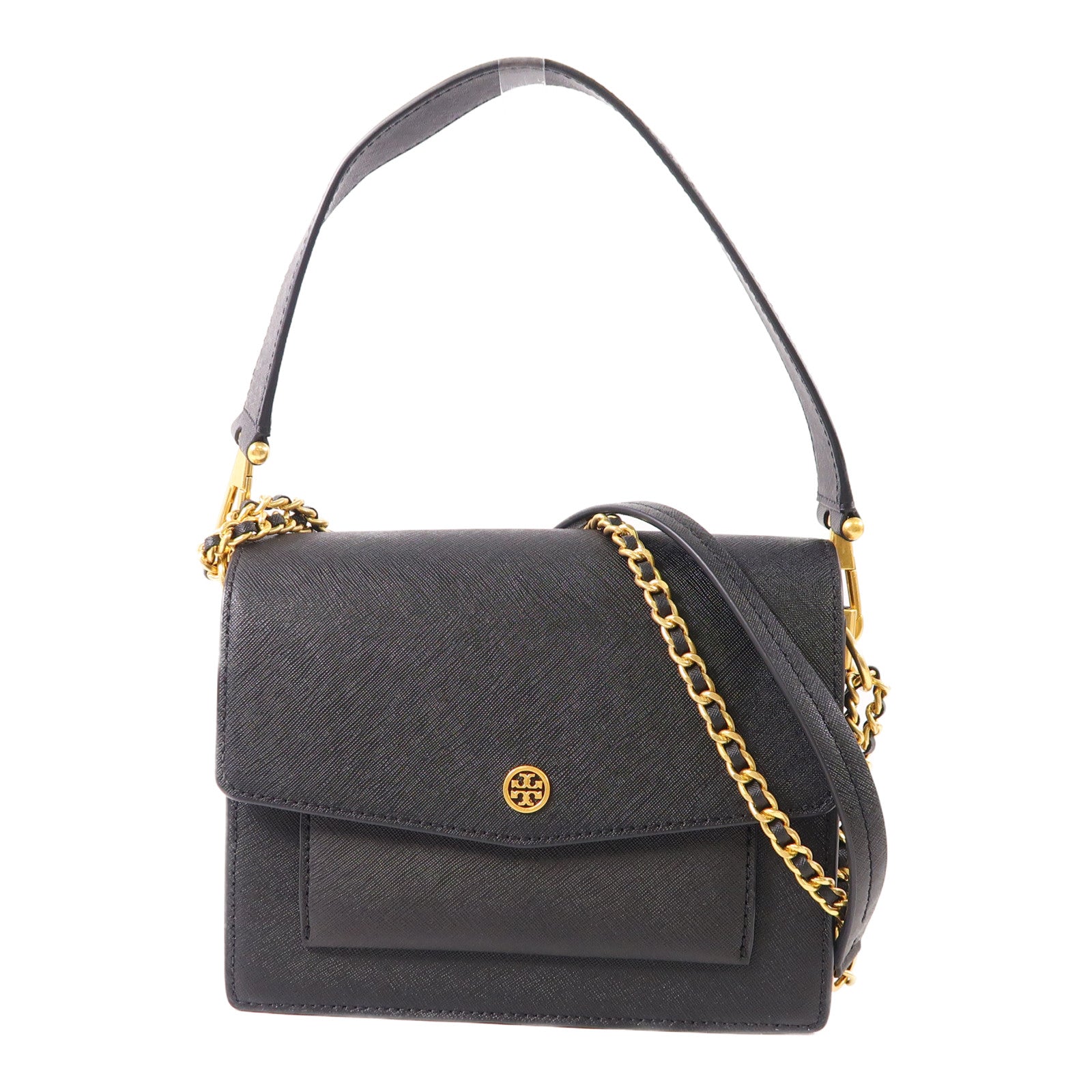 Tory Burch 皮革2 Way Bag金扣手挽肩背兩用袋