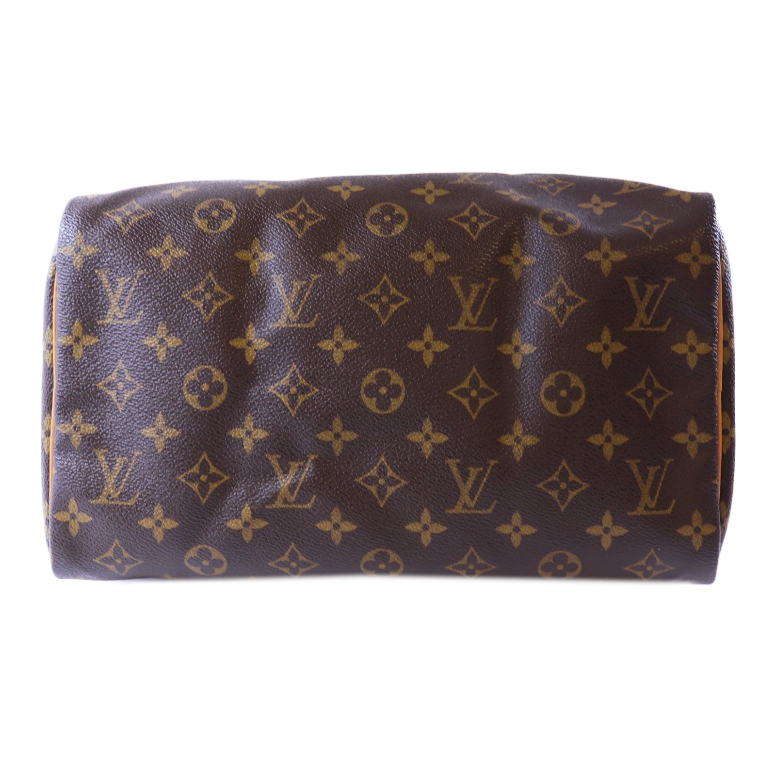 LOUIS VUITTON Monogram Speedy30金扣手挽袋棕色