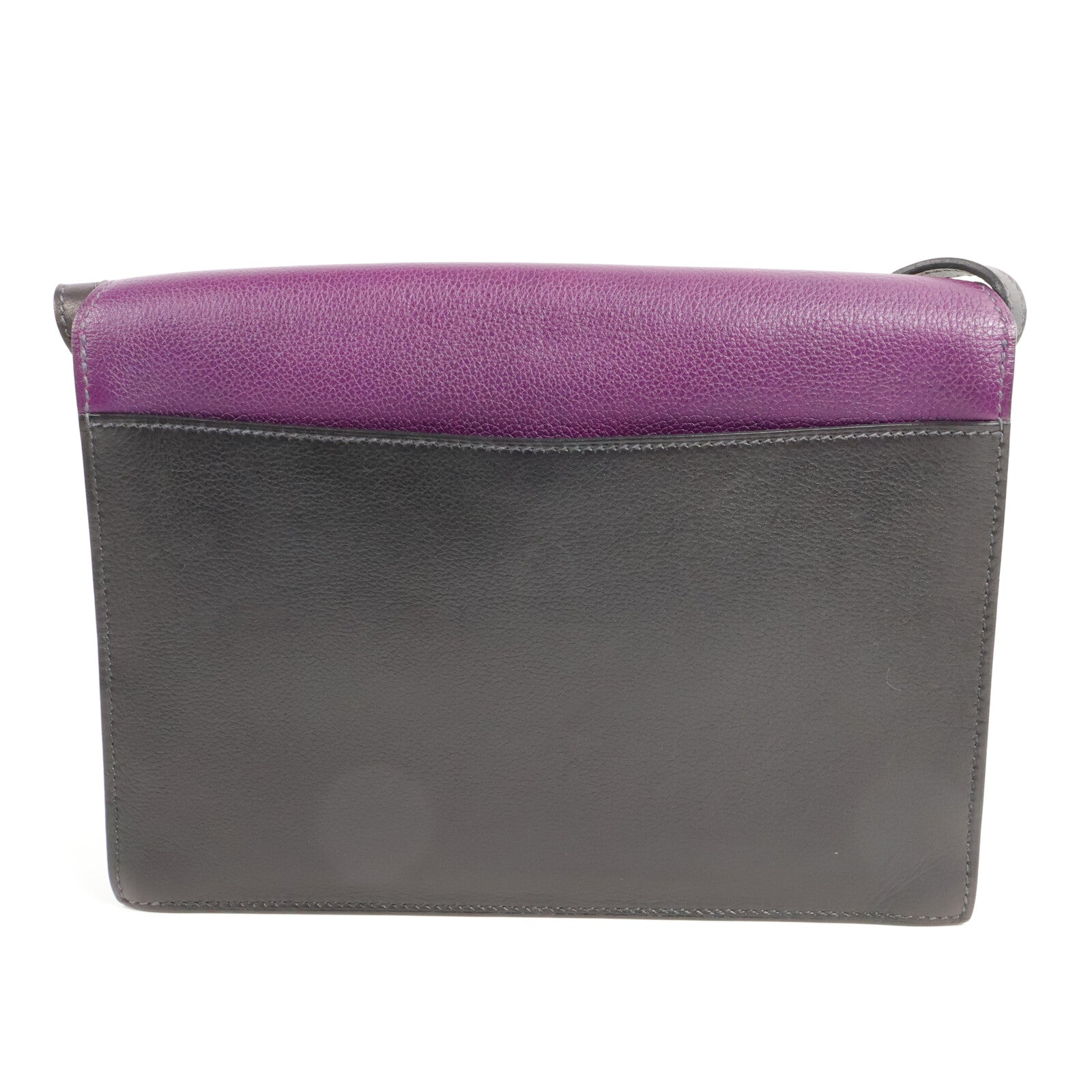 HERMES Evercolor皮革Faco肩背袋Black/Anemone