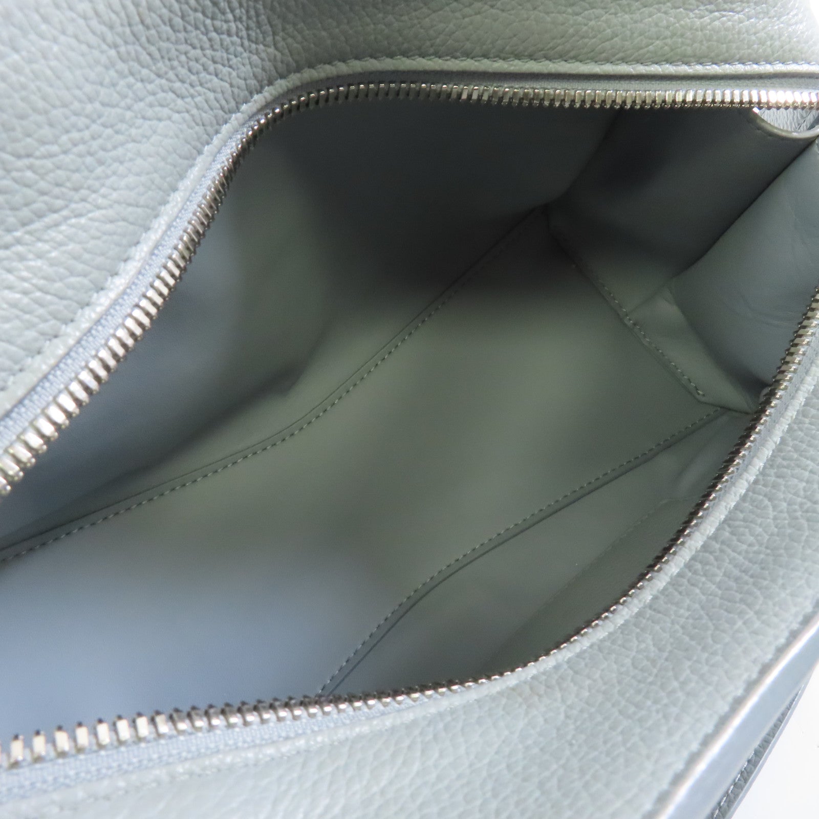 BALENCIAGA 牛皮皮革Neo Classic Mini銀扣手挽肩背兩用袋灰色