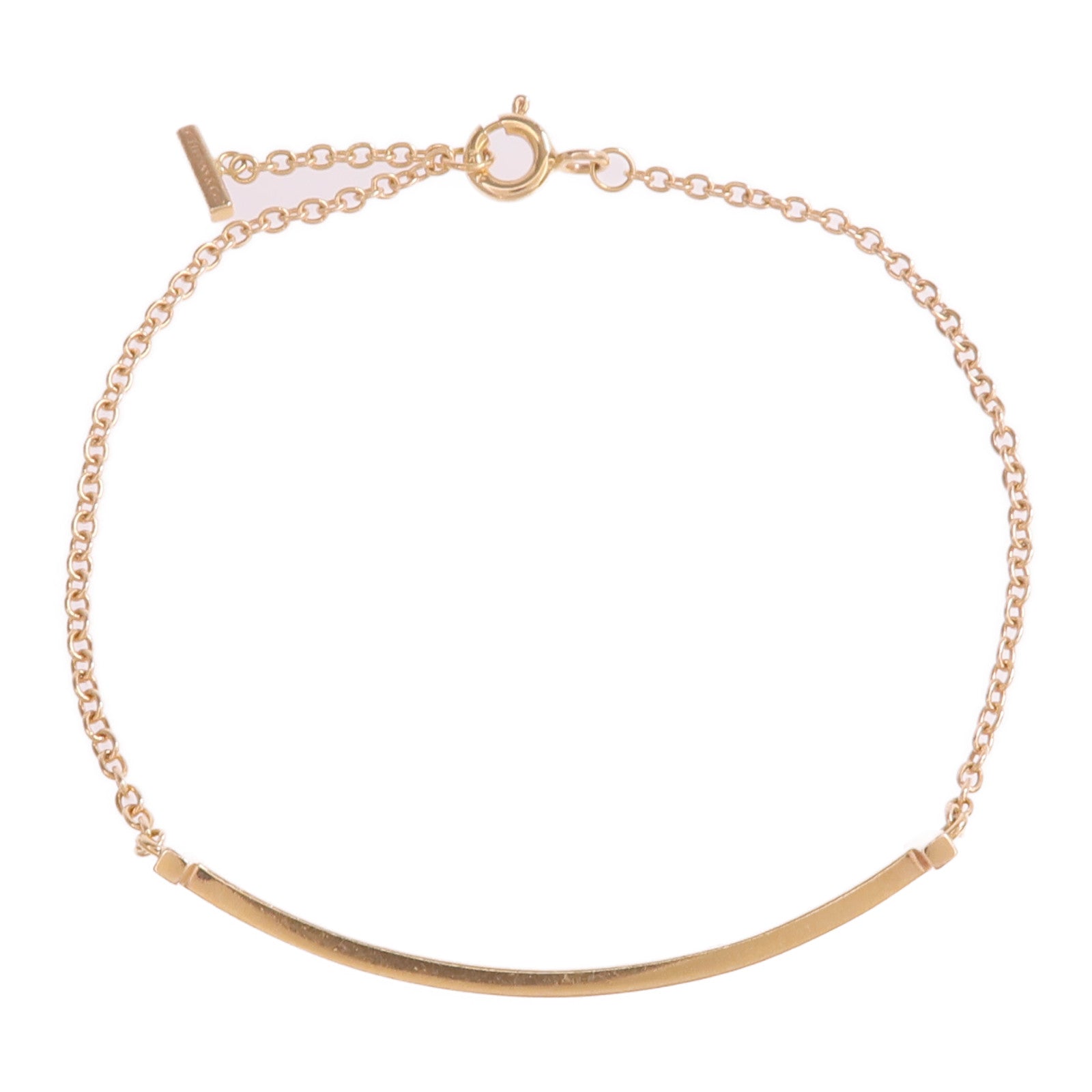 TIFFANY＆CO 18K玫瑰金T Smile Bracelet手鏈