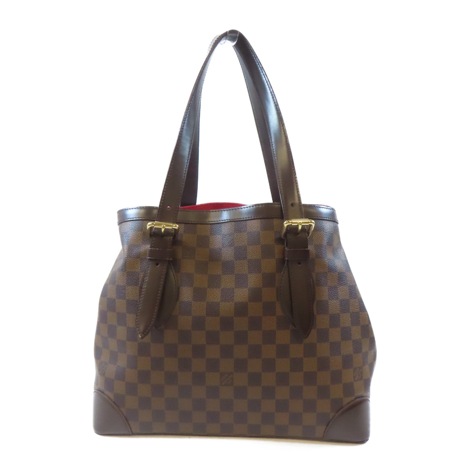 LOUIS VUITTON 【激減優惠】Damier Hampstead MM金扣手挽袋啡色