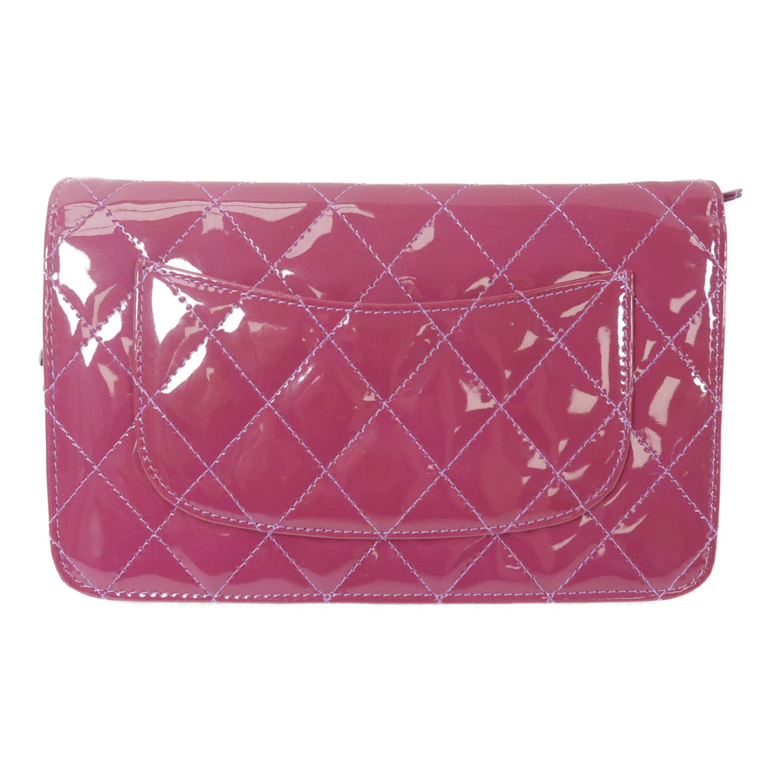 CHANEL 漆皮皮革2.55 Wallet On Chain鏈帶肩背袋