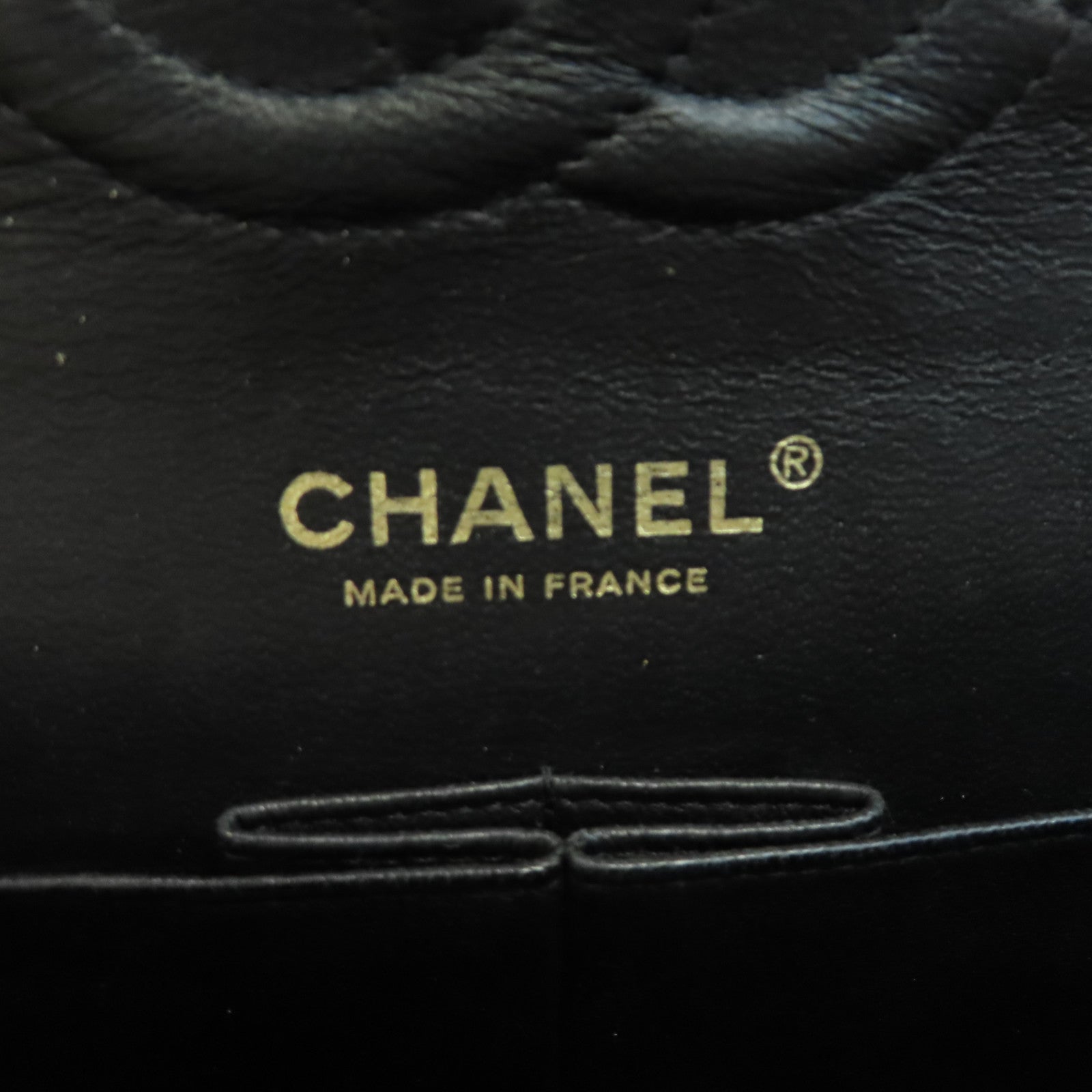 CHANEL 菱格Caviar皮革Classic 25金扣鏈帶肩背袋黑色