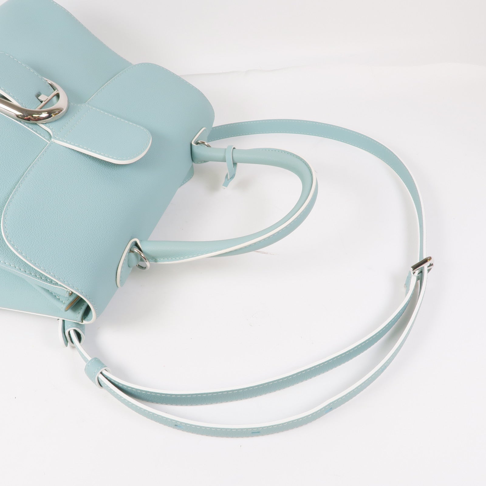 Delvaux 牛皮皮革Brillant MM金扣手挽肩背兩用袋