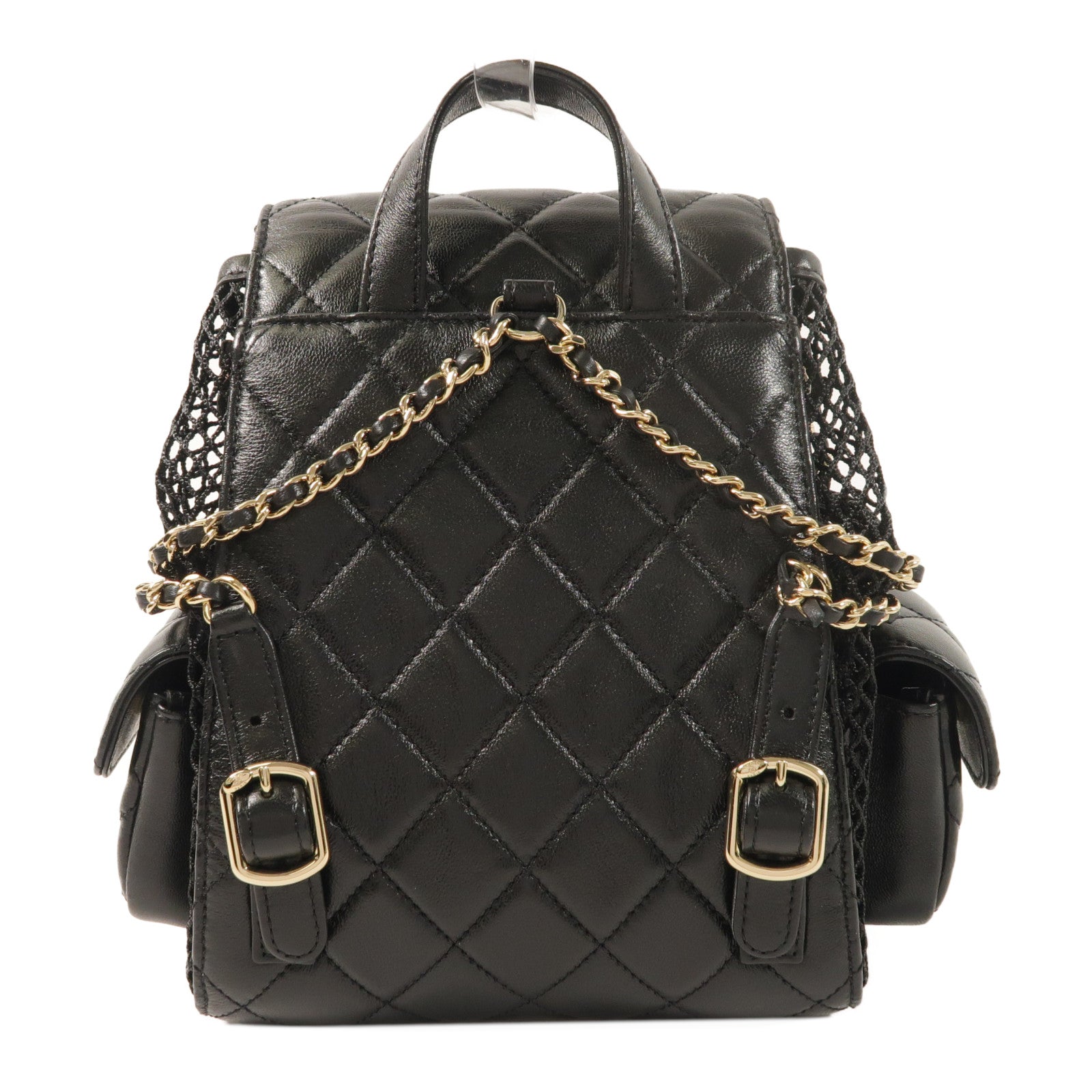 CHANEL 【激減優惠】Mesh/羊皮皮革Duma Backpack金扣背包