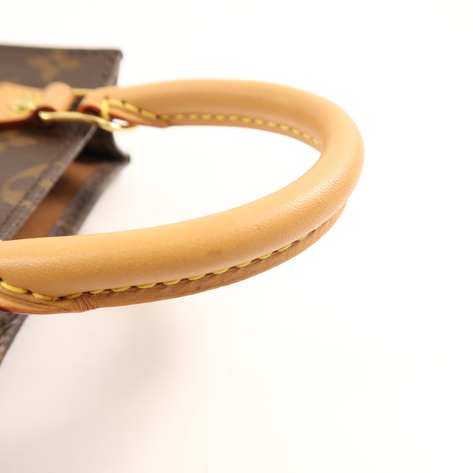 LOUIS VUITTON Monogram Petit Sac Plat金扣手挽肩背兩用袋