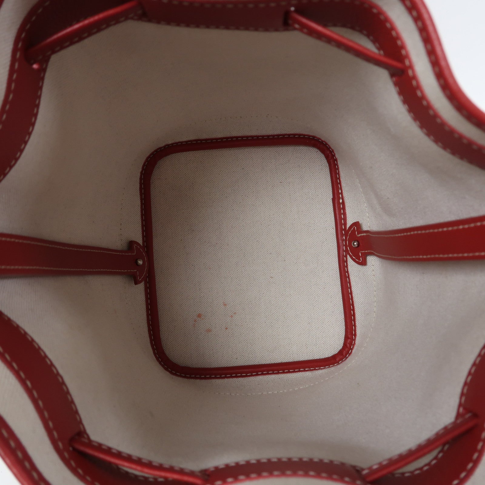 GOYARD 塗層帆布Petit Flot Bucket Bag銀扣肩背袋紅色