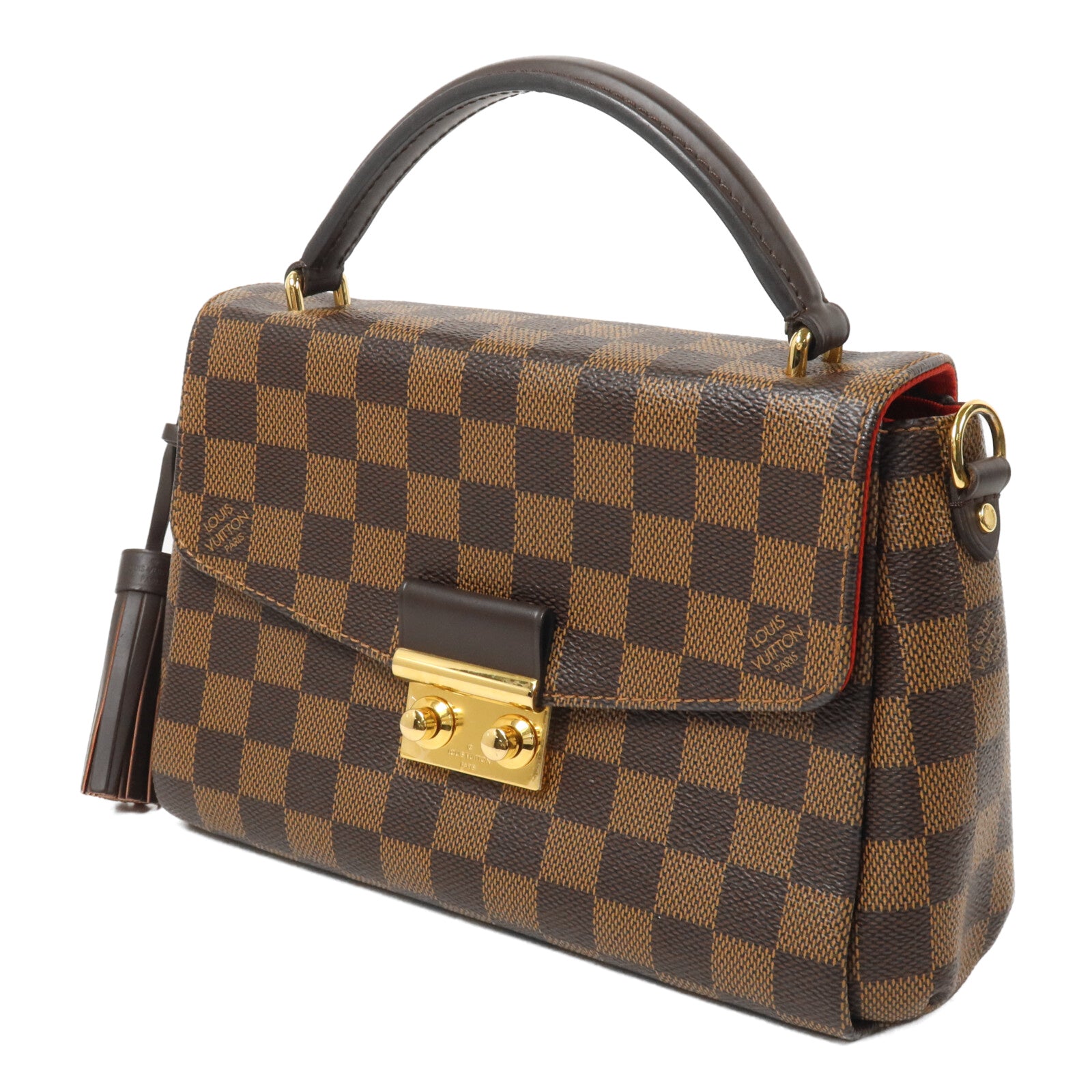 LOUIS VUITTON Damier Croisette手挽肩背兩用袋