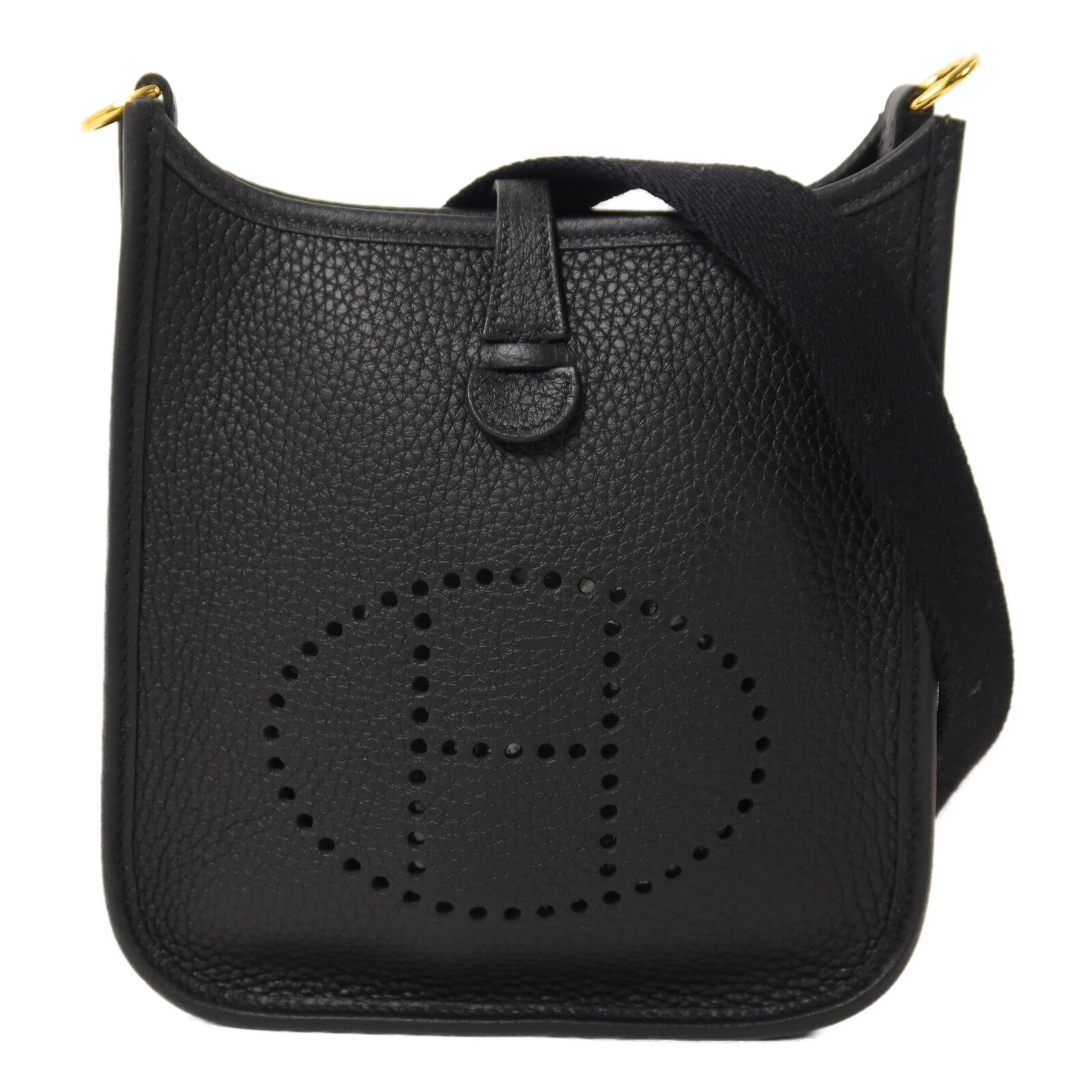 HERMES Clemence皮革Evelyne TPM肩背袋Noir