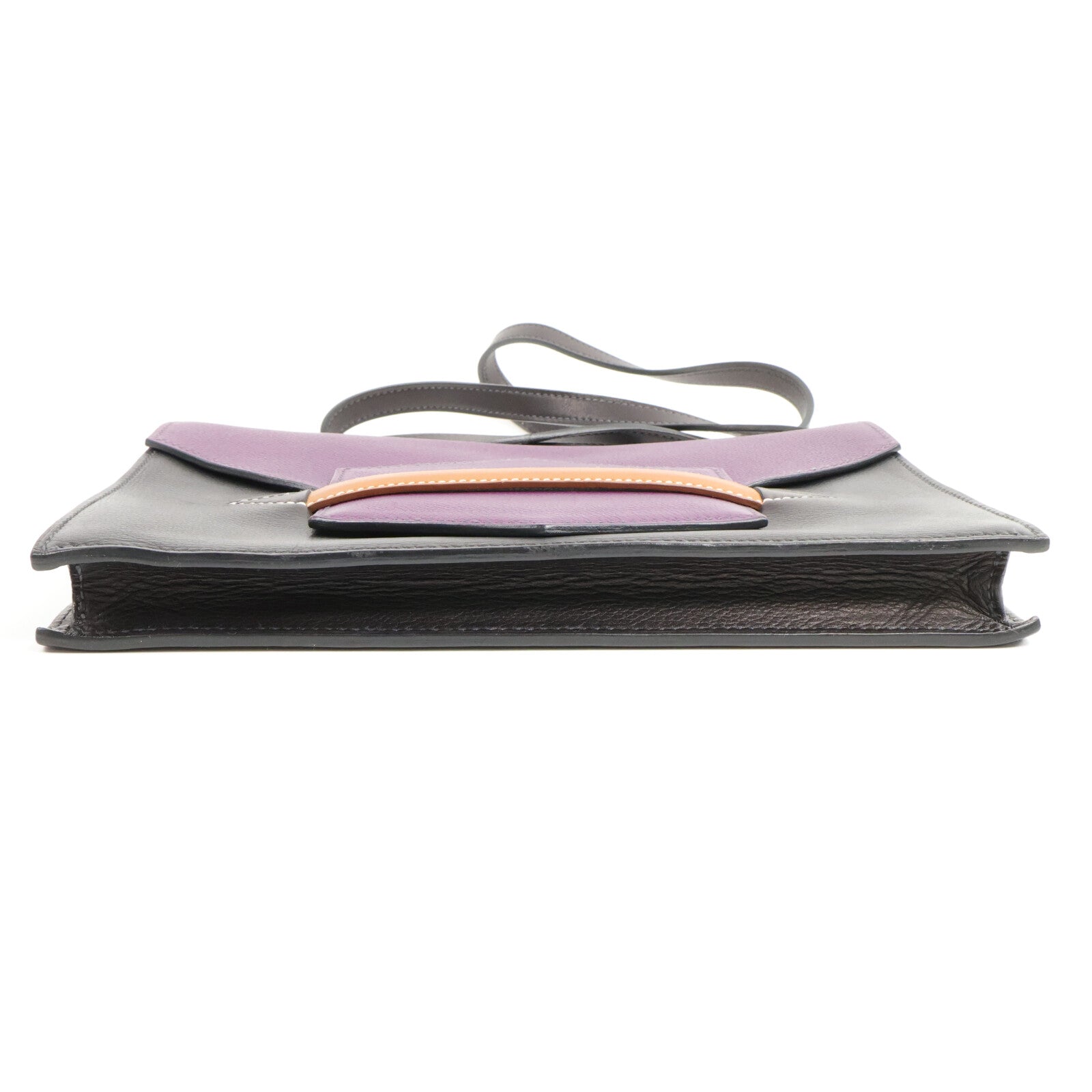 HERMES Evercolor皮革Faco肩背袋Black/Anemone