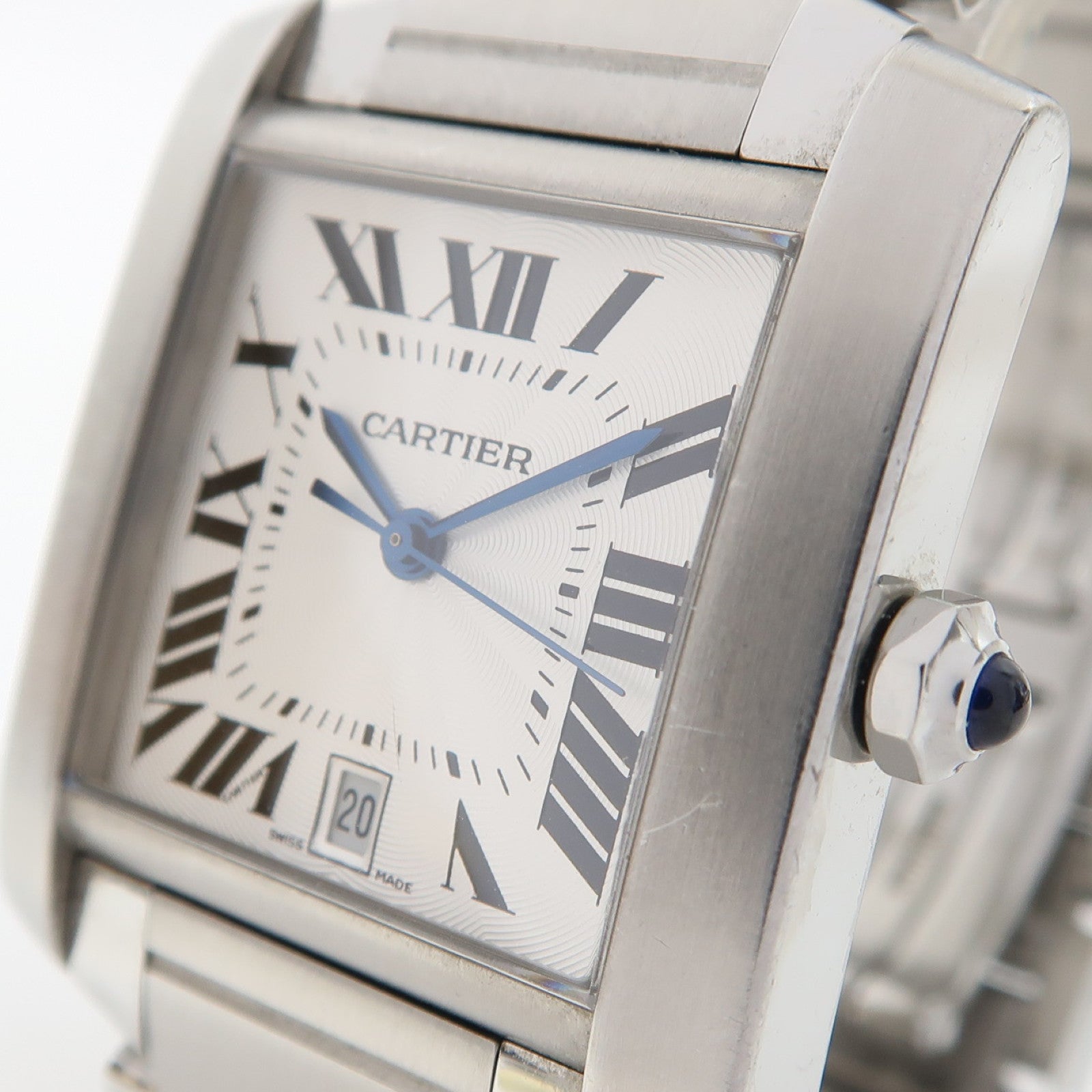 CARTIER Tank Francaise不鏽鋼手錶自動機芯銀色