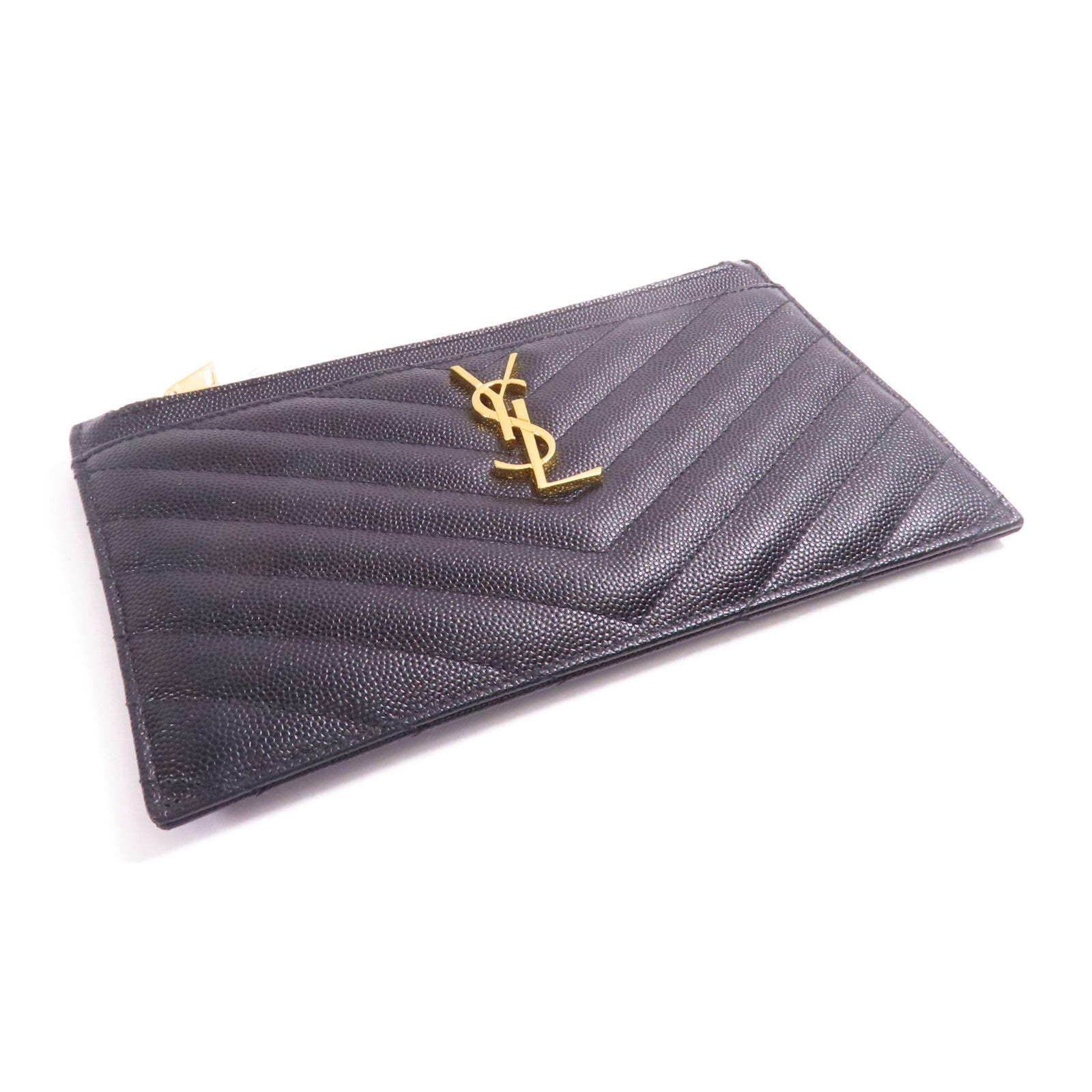 SAINT LAURENT 牛皮皮革Clutch金扣手拿包