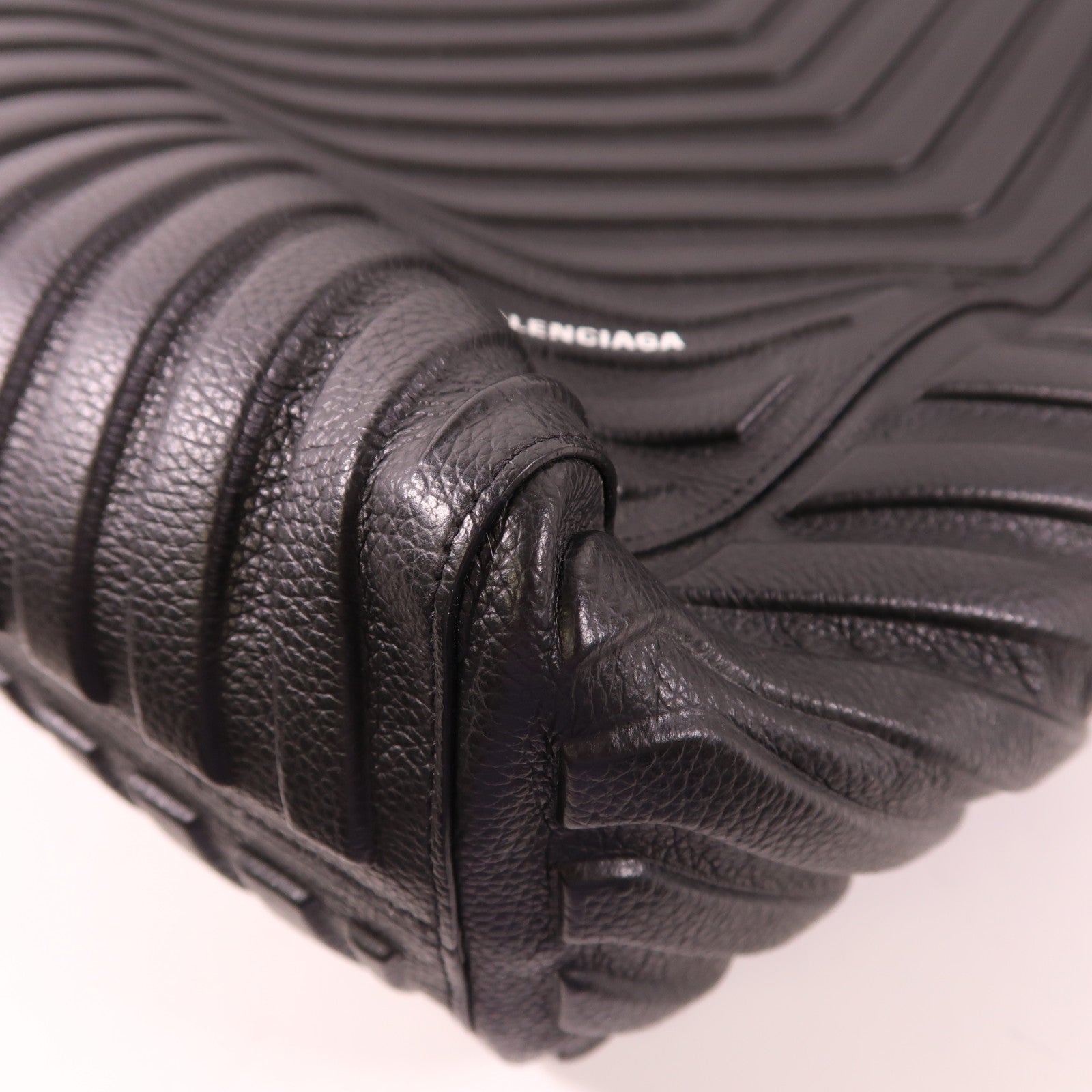 BALENCIAGA 【激減優惠】皮革Car East-West M Tote銀扣手挽肩背兩用袋