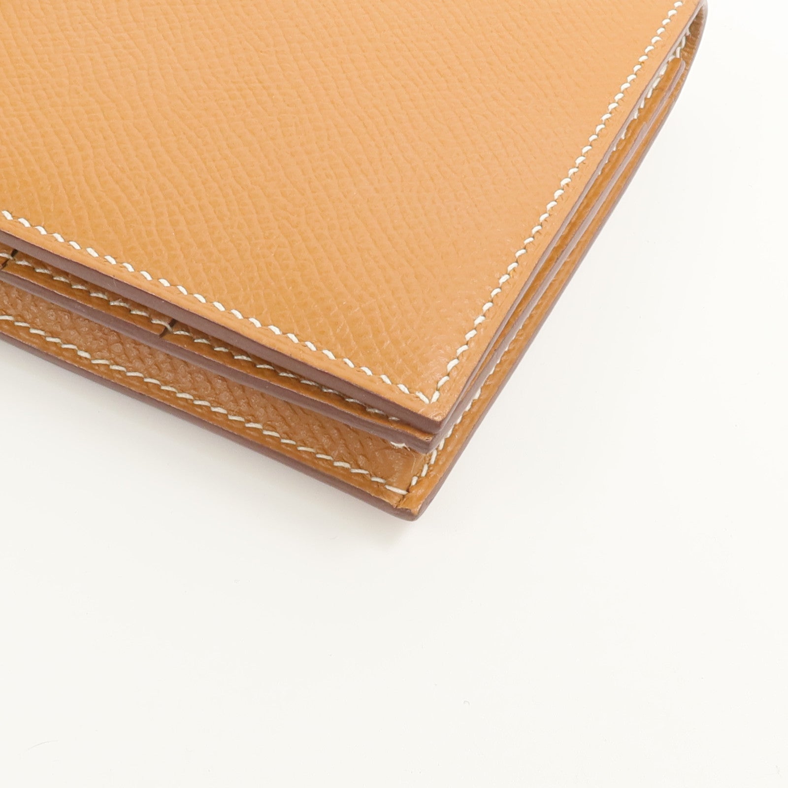 HERMES Epsom皮革Bearn W Snap Wallet長錢包Gold