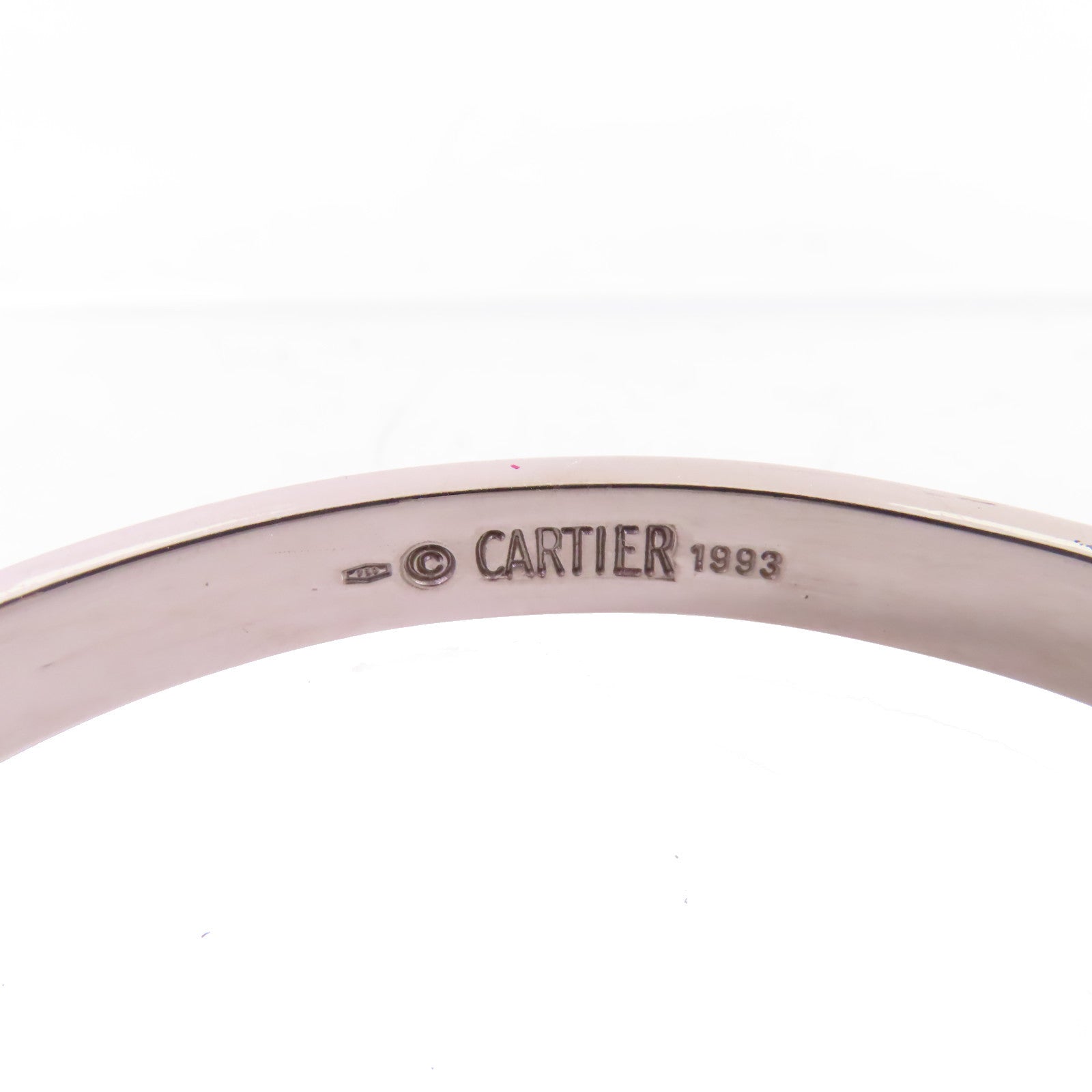 CARTIER【激減優惠】 18K白金Love Blaceret手鏈銀色#16