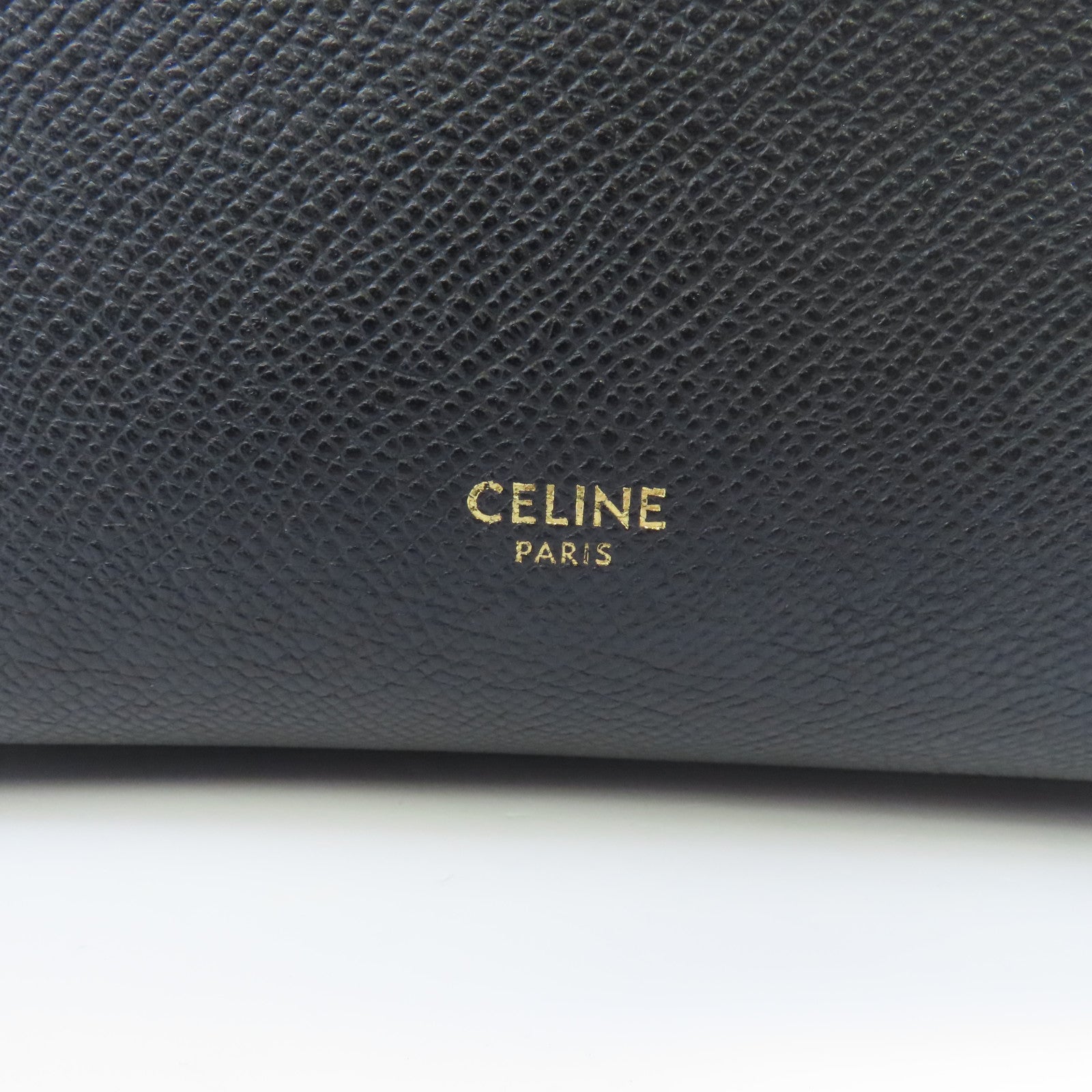 CELINE 牛皮皮革Belt Bag金扣手挽肩背兩用袋黑色