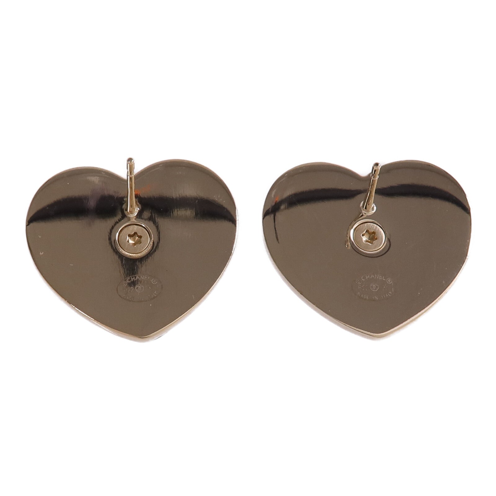 CHANEL 金屬/皮革Earrings金扣耳環