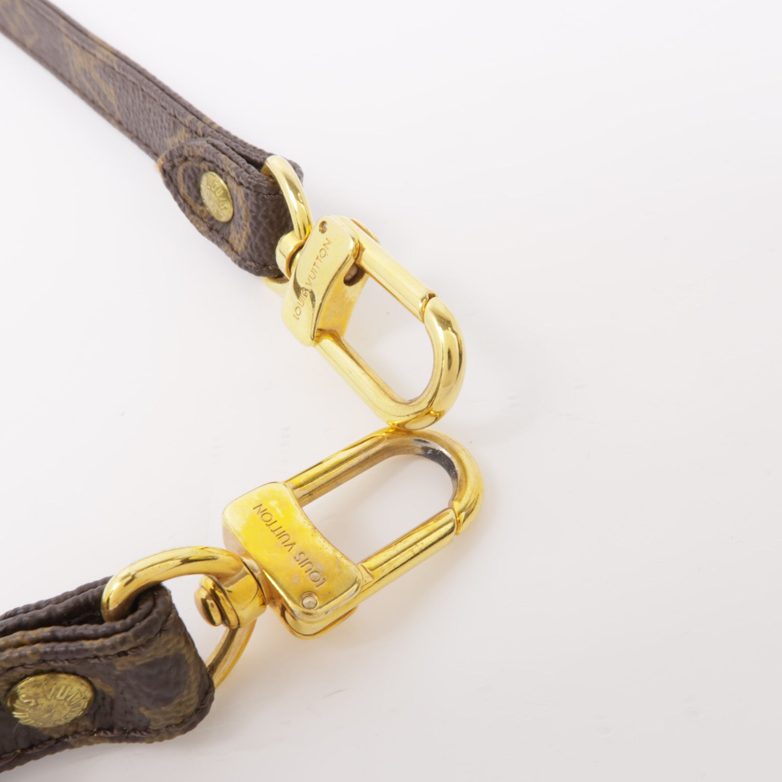 LOUIS VUITTON Monogram Strap金扣肩背帶