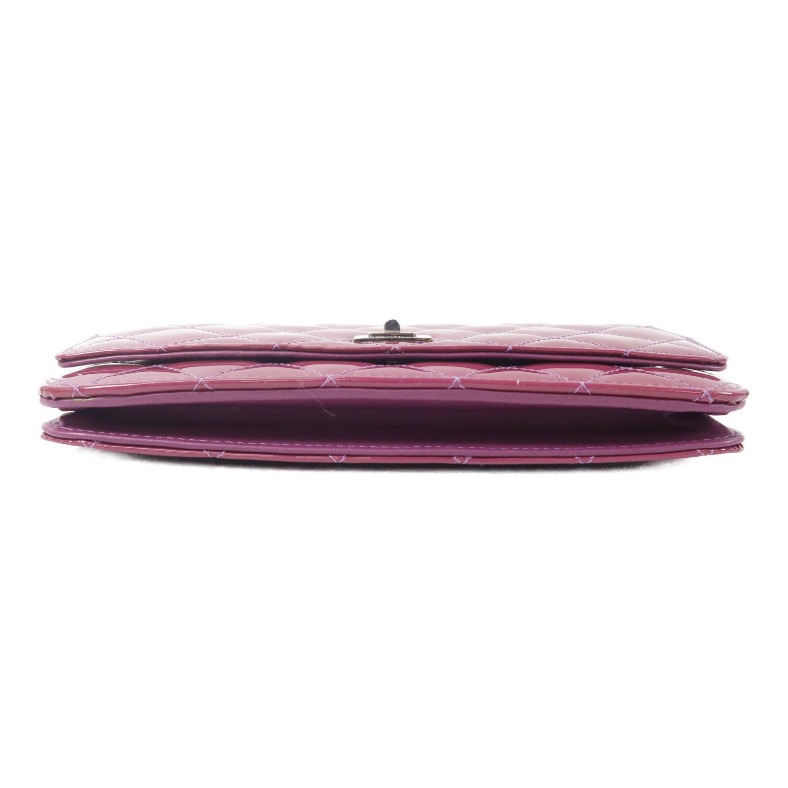 CHANEL 漆皮皮革2.55 Wallet On Chain鏈帶肩背袋