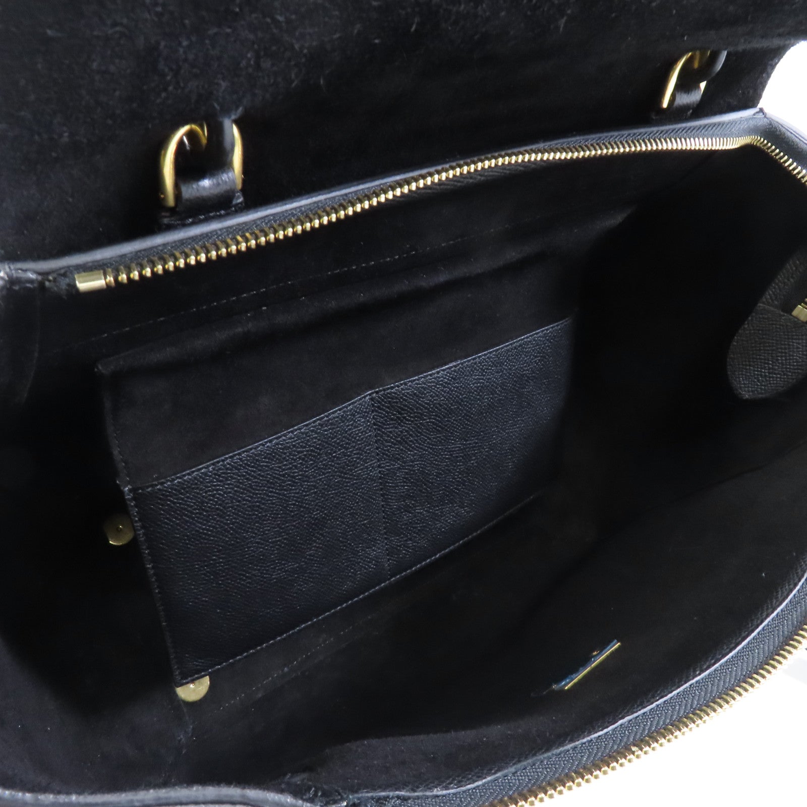CELINE 牛皮皮革Belt Bag金扣手挽肩背兩用袋黑色