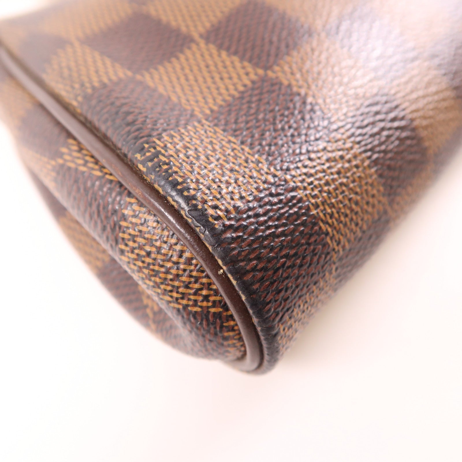 LOUIS VUITTON Damier Eva金扣手挽肩背兩用袋棕色