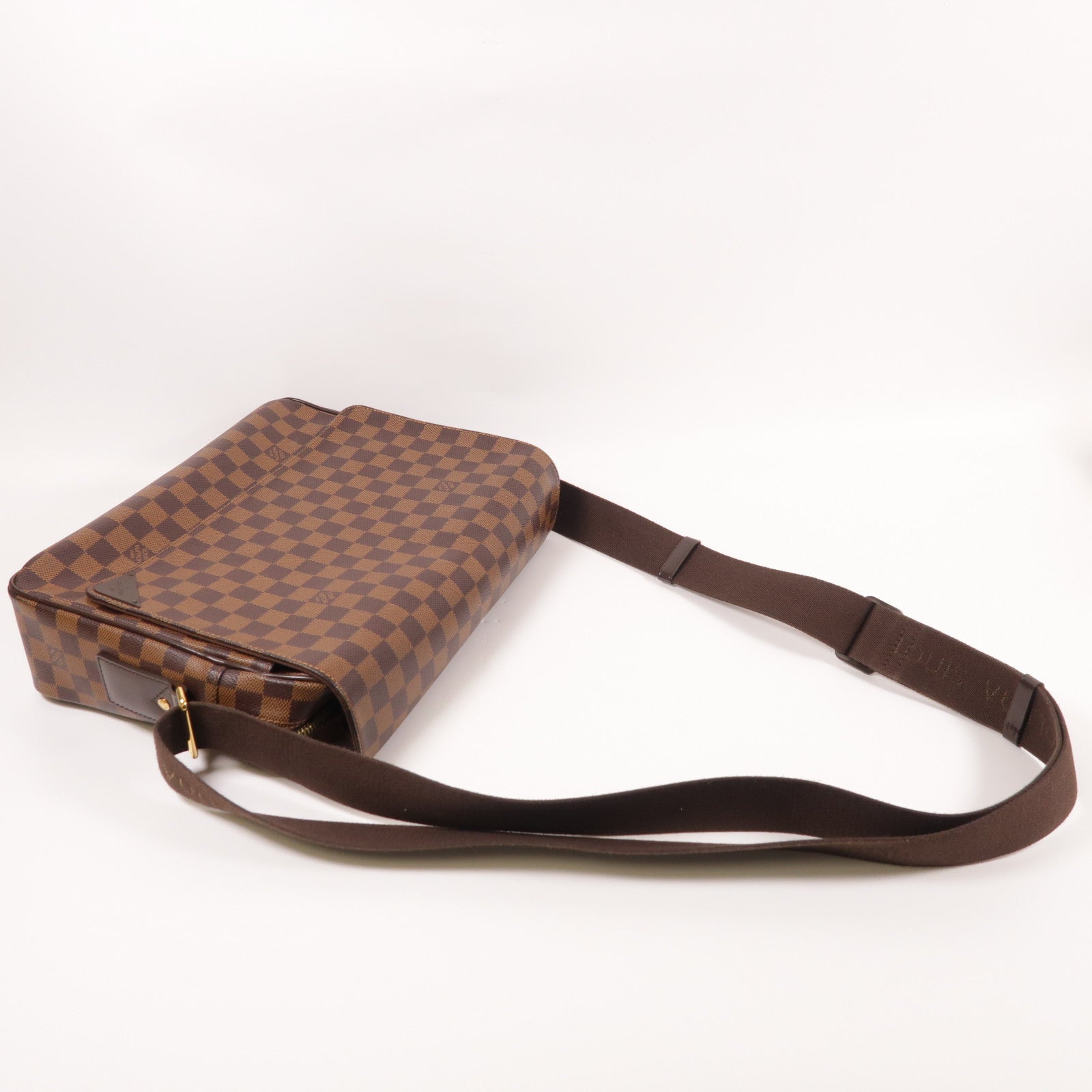 LOUIS VUITTON LV GHW Shelton MM Shoulder Bag N41149 Damier Ebene Brown