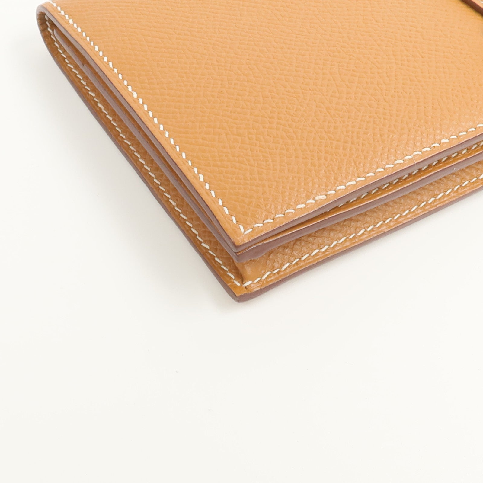 HERMES Epsom皮革Bearn W Snap Wallet長錢包Gold