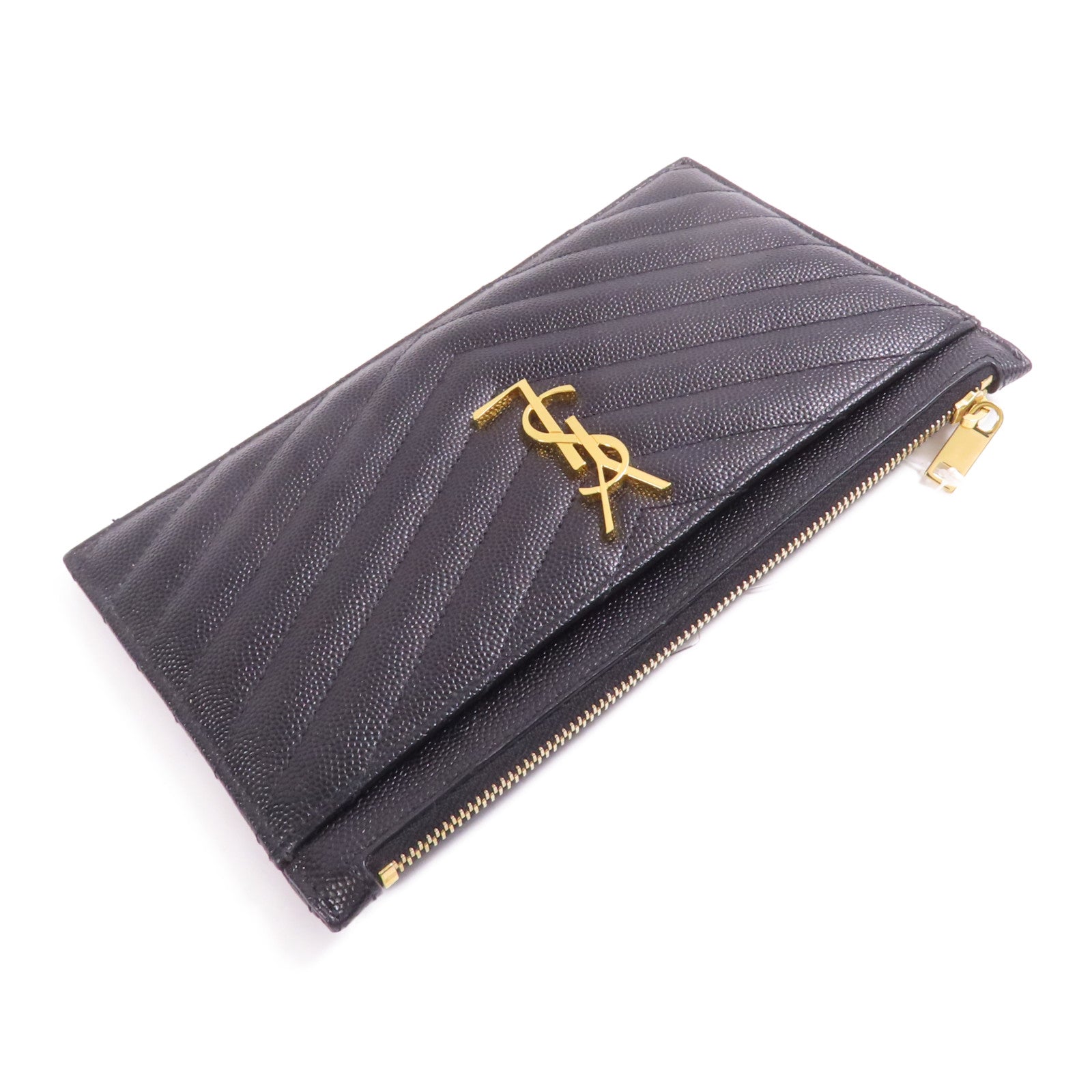 SAINT LAURENT 牛皮皮革Clutch金扣手拿包