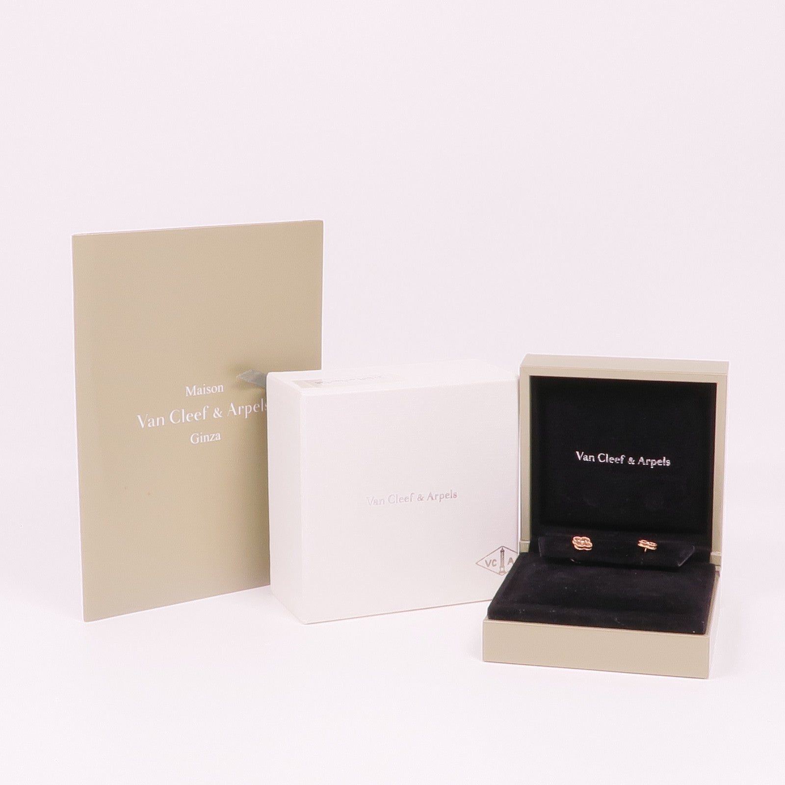 Van Cleef & Arpels 18K玫瑰金Sweet Alhambra Earstuds耳環