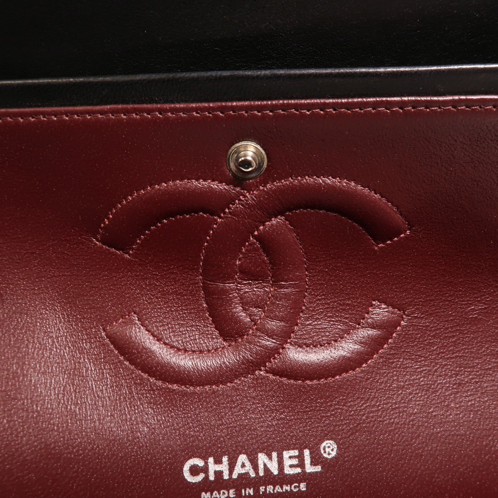 CHANEL 羊皮皮革Classic 25銀扣鏈帶肩背袋